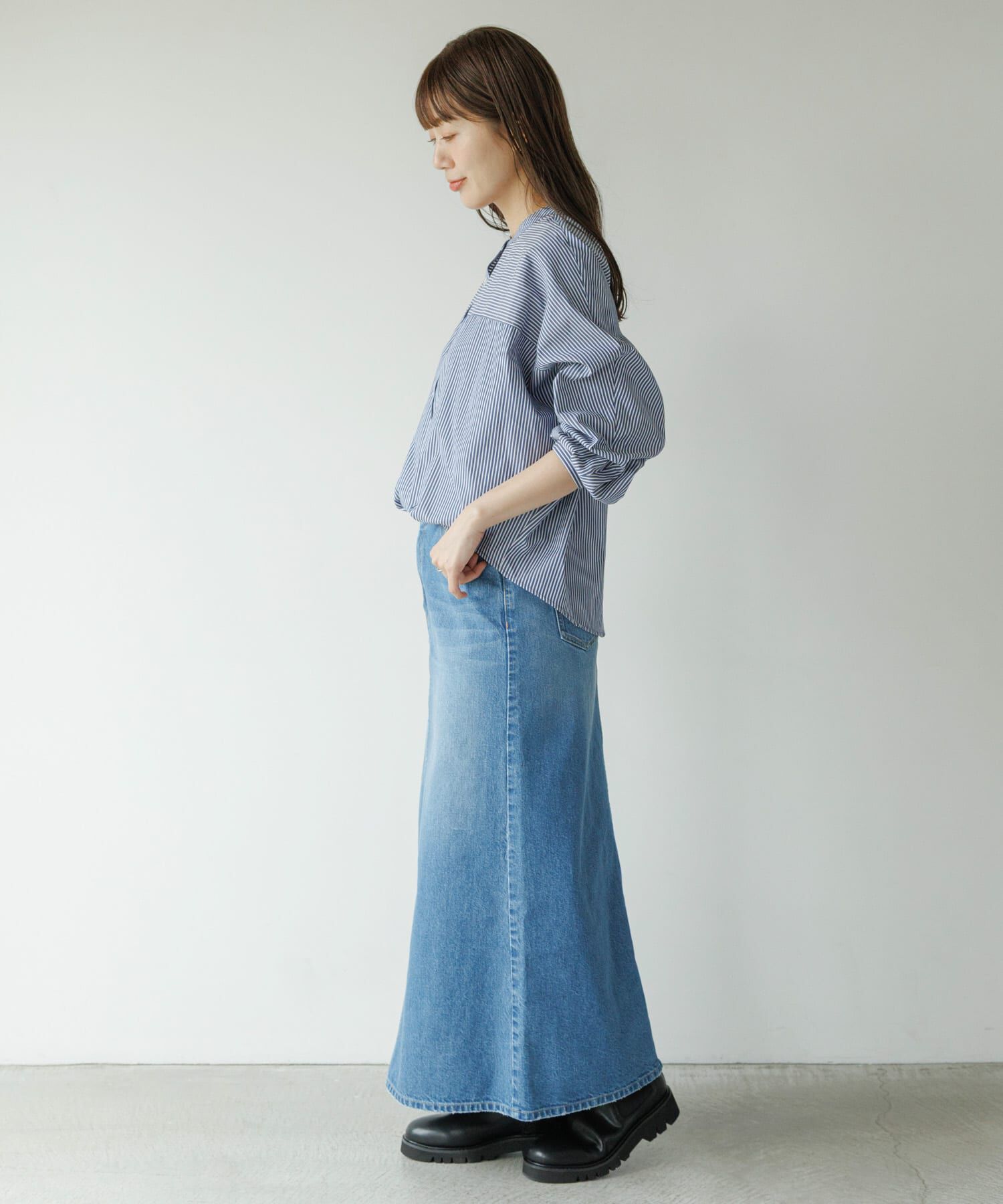 Sonny Label 「『WEB限定』フロントタックバンドカラーシャツ」|シャツ・ブラウス|