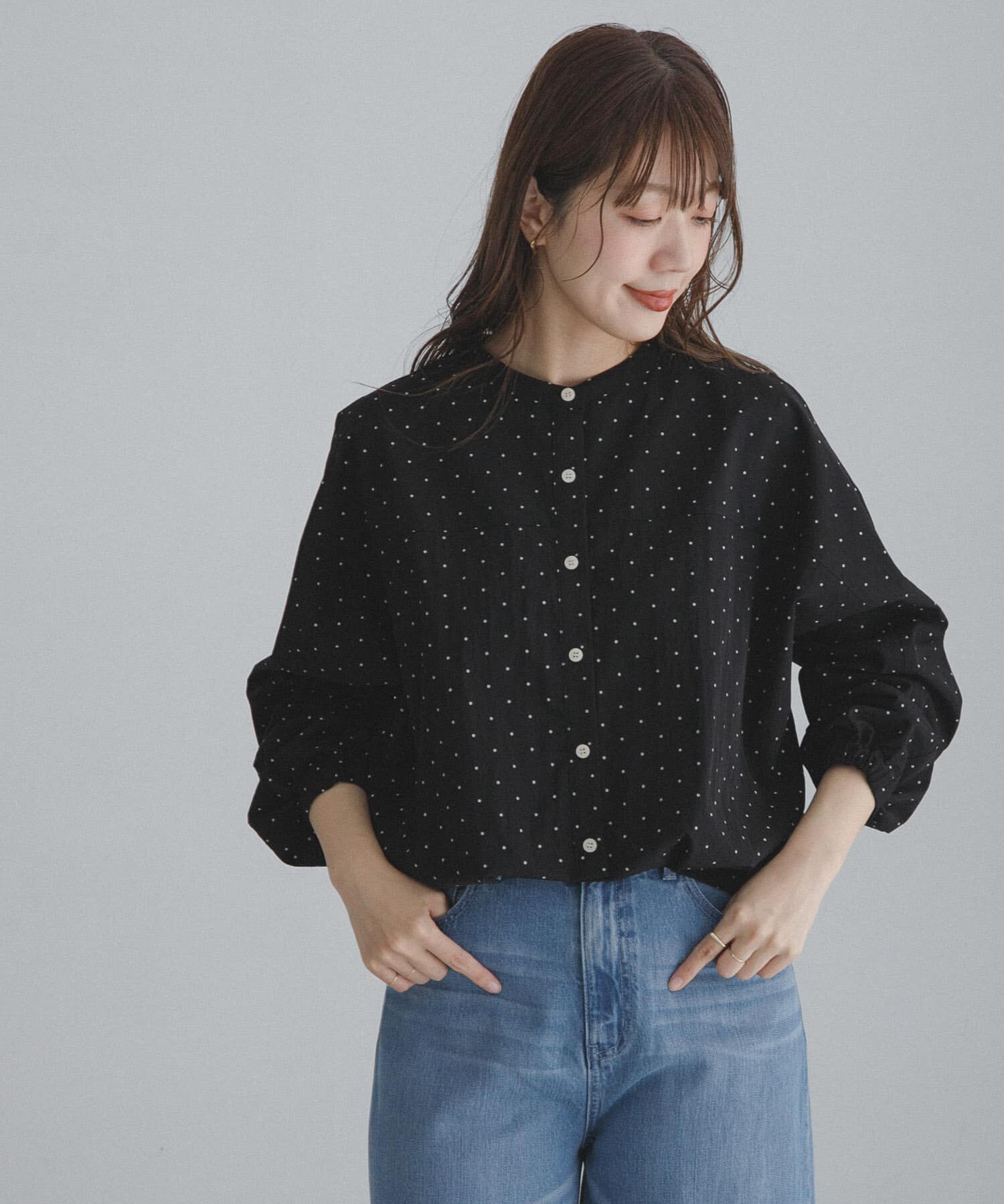 Sonny Label 「『WEB限定』フロントタックバンドカラーシャツ」|シャツ・ブラウス|