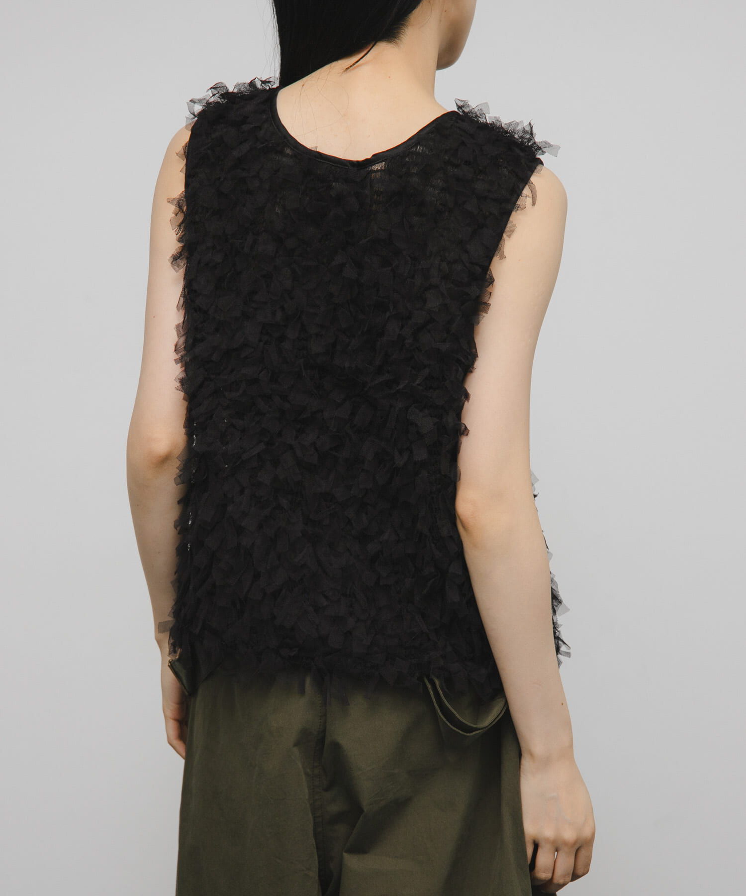  「チュールフリンジトップス」|ベスト・ジレ|