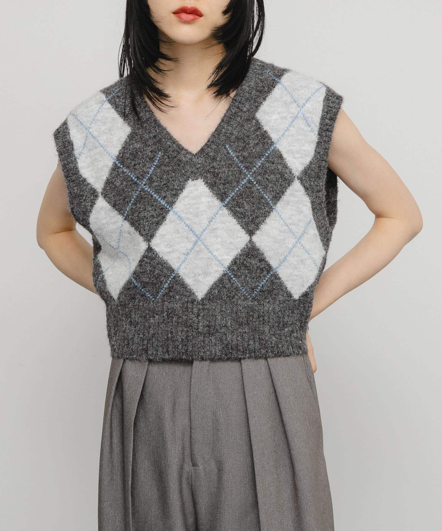  「アーガイルニットベスト」|ベスト・ジレ|