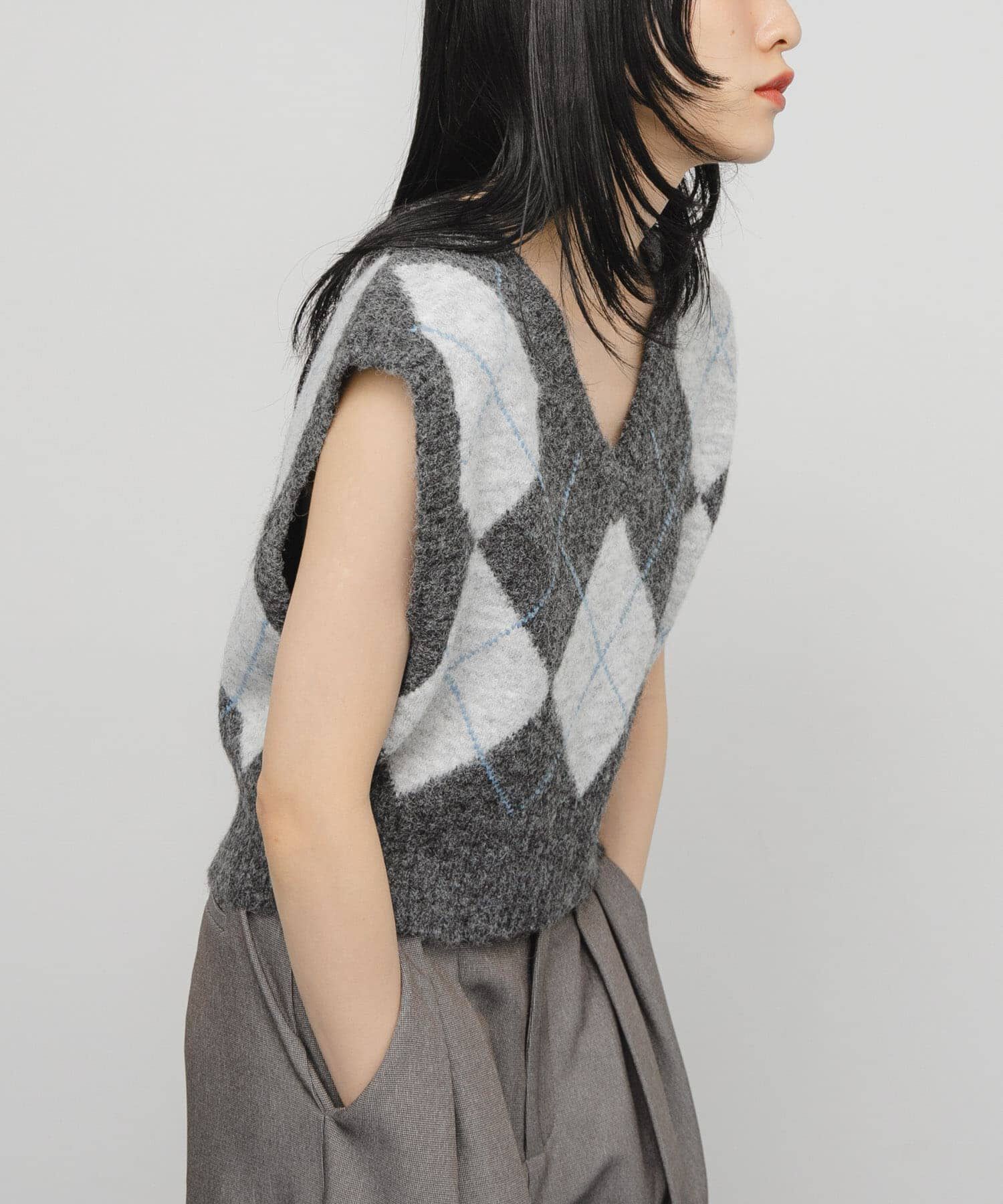  「アーガイルニットベスト」|ベスト・ジレ|