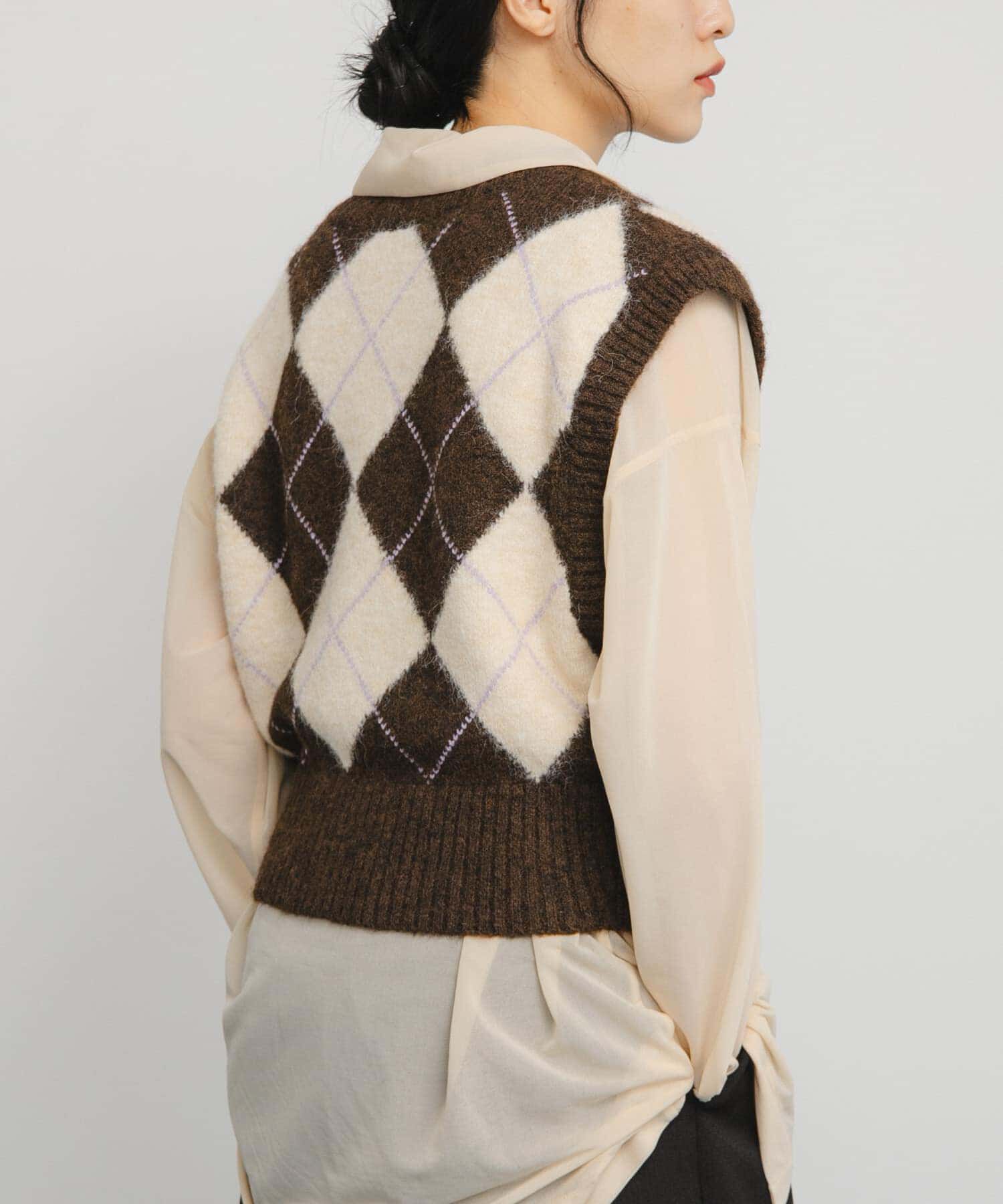  「アーガイルニットベスト」|ベスト・ジレ|