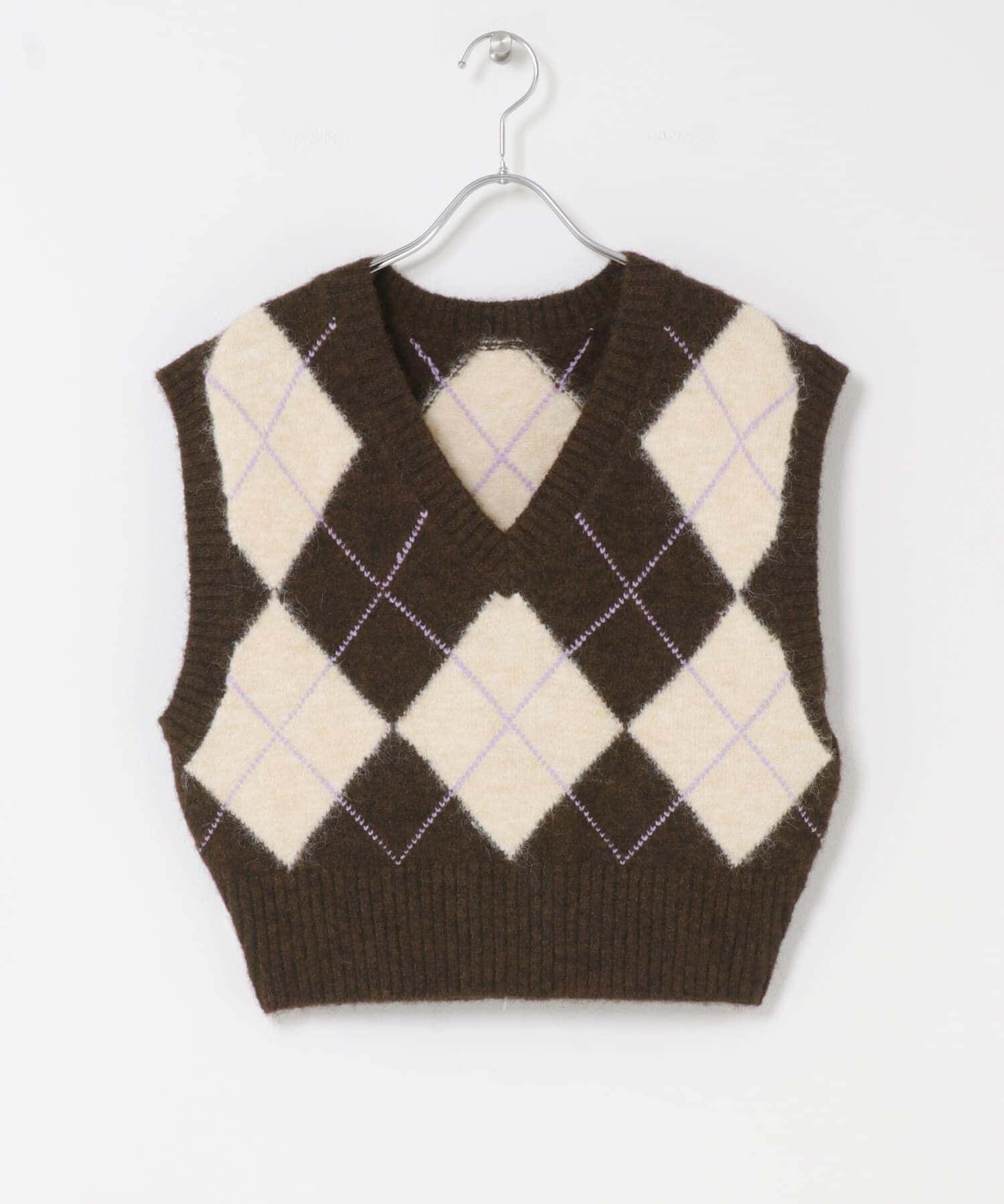  「アーガイルニットベスト」|ベスト・ジレ|