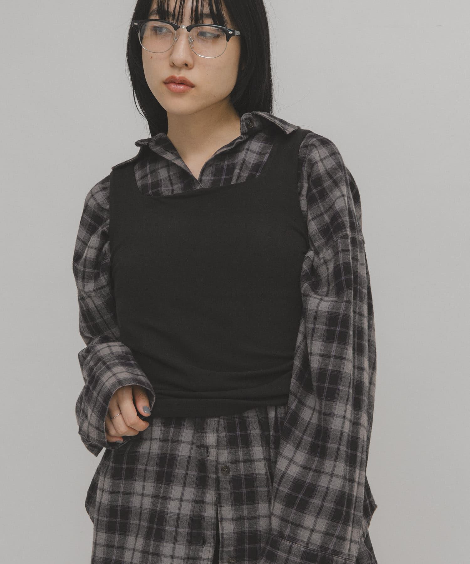  「ピーチスキン2WAYタンクトップ」|タンクトップ|