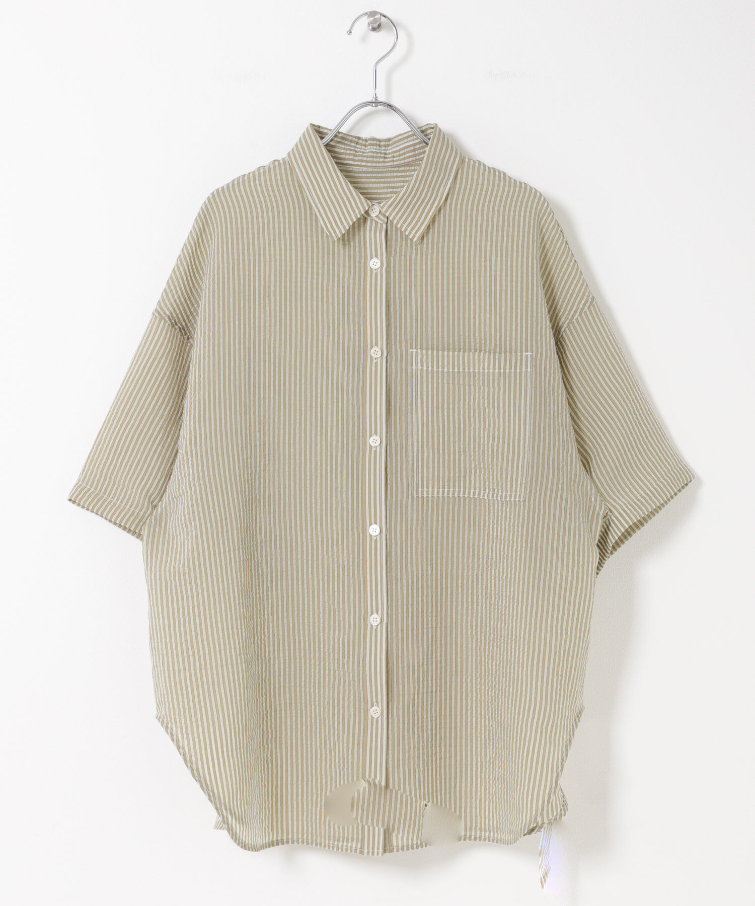  「シアーストライプBIGシャツ」|シャツ・ブラウス|
