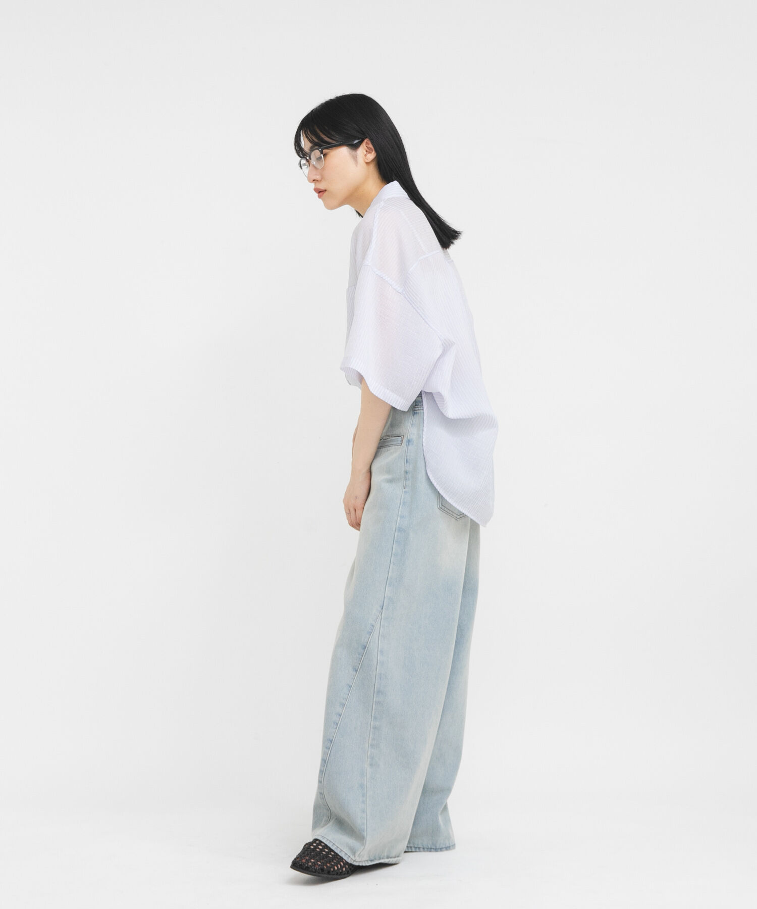  「シアーストライプBIGシャツ」|シャツ・ブラウス|