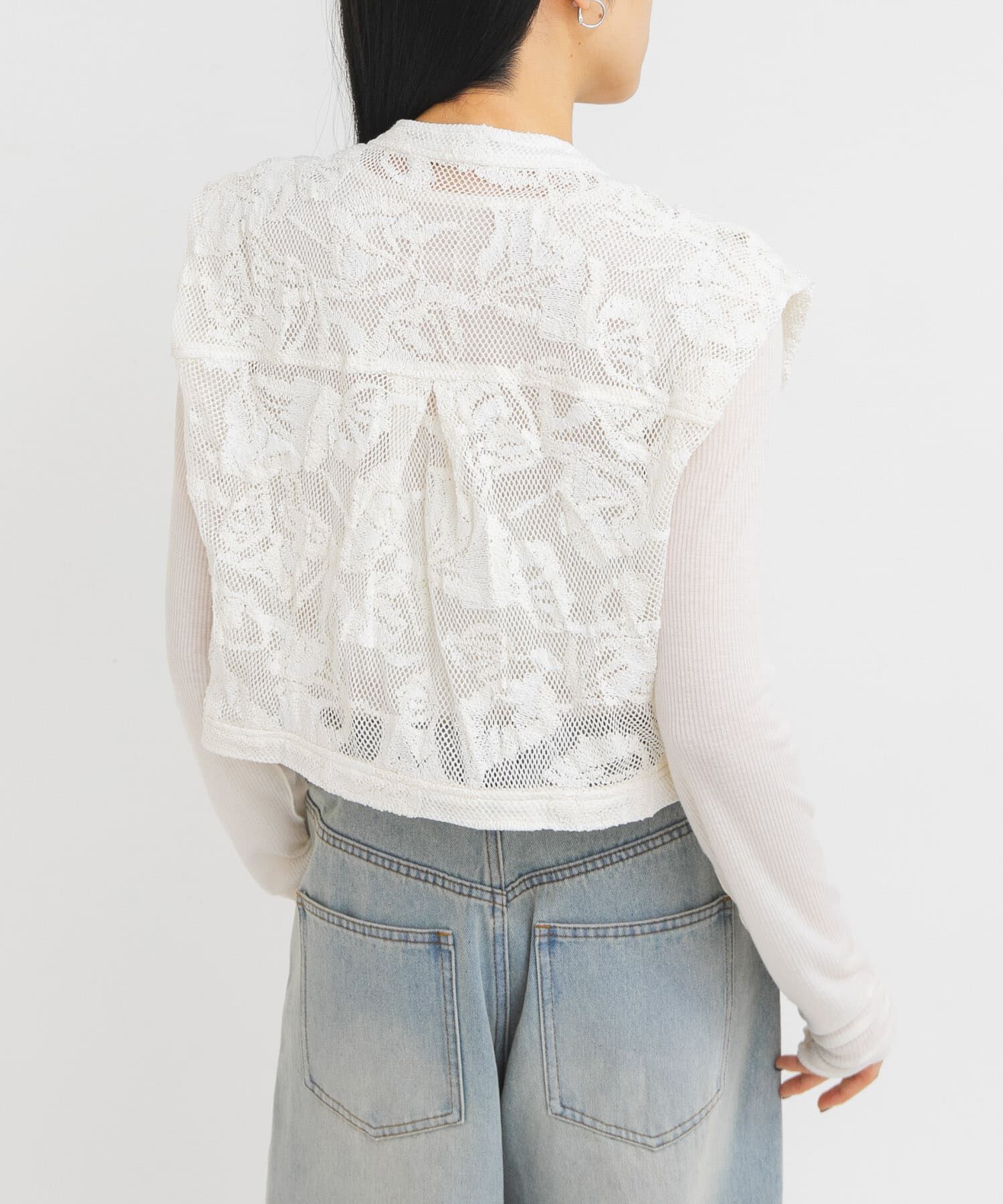  「バテンレースコンパクトシャツ」|シャツ・ブラウス|