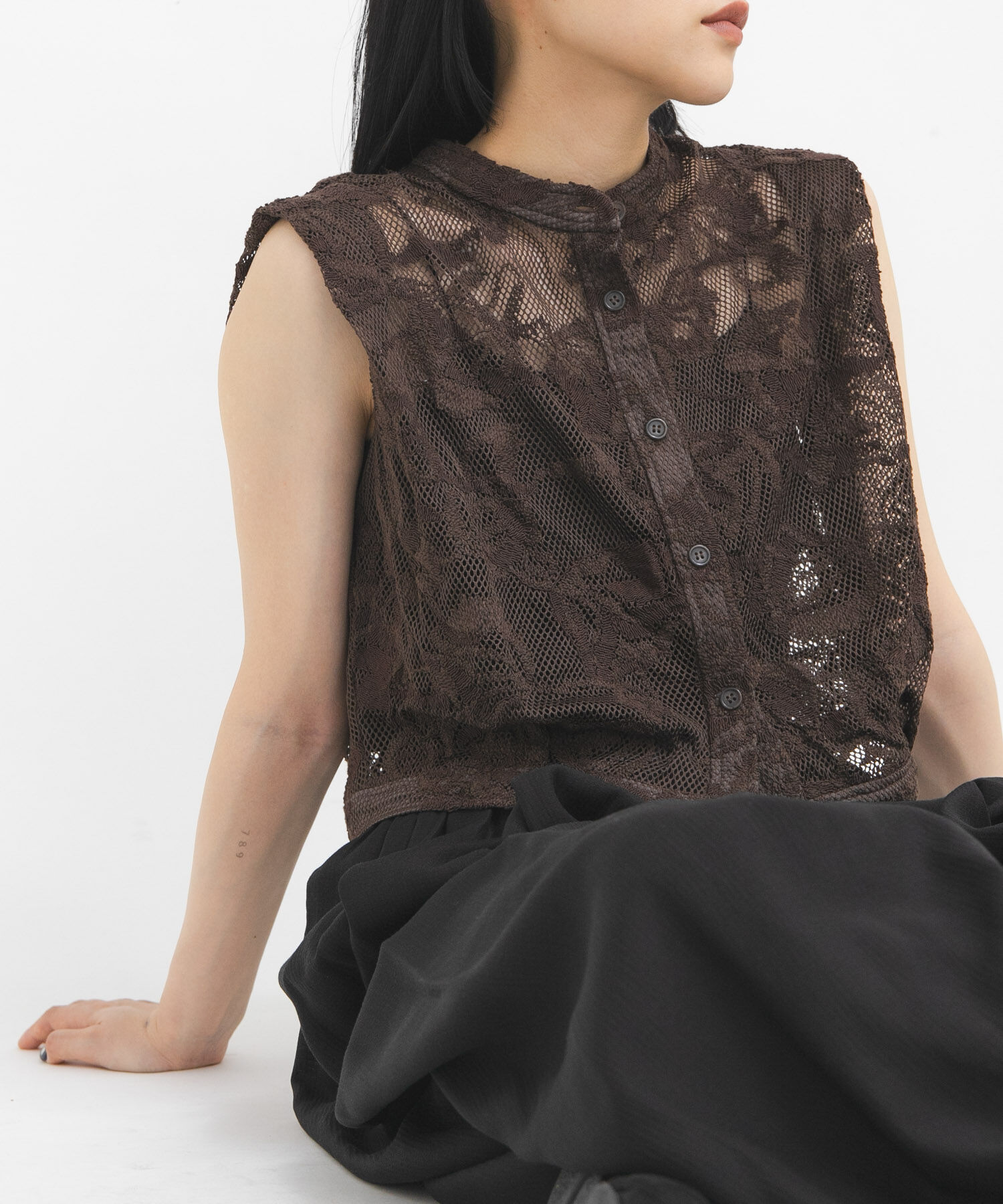  「バテンレースコンパクトシャツ」|シャツ・ブラウス|