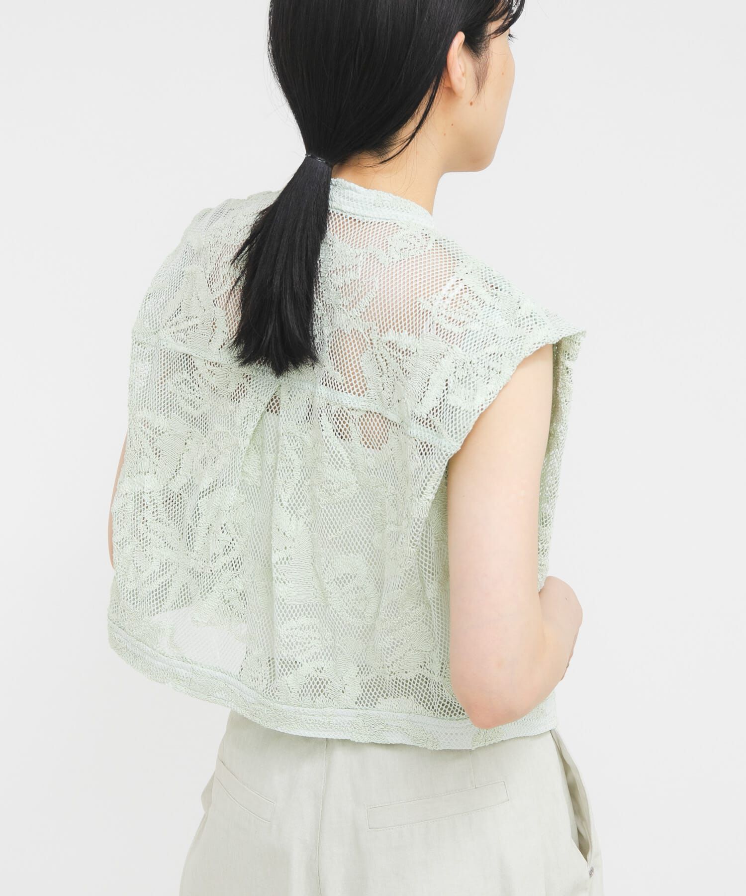  「バテンレースコンパクトシャツ」|シャツ・ブラウス|