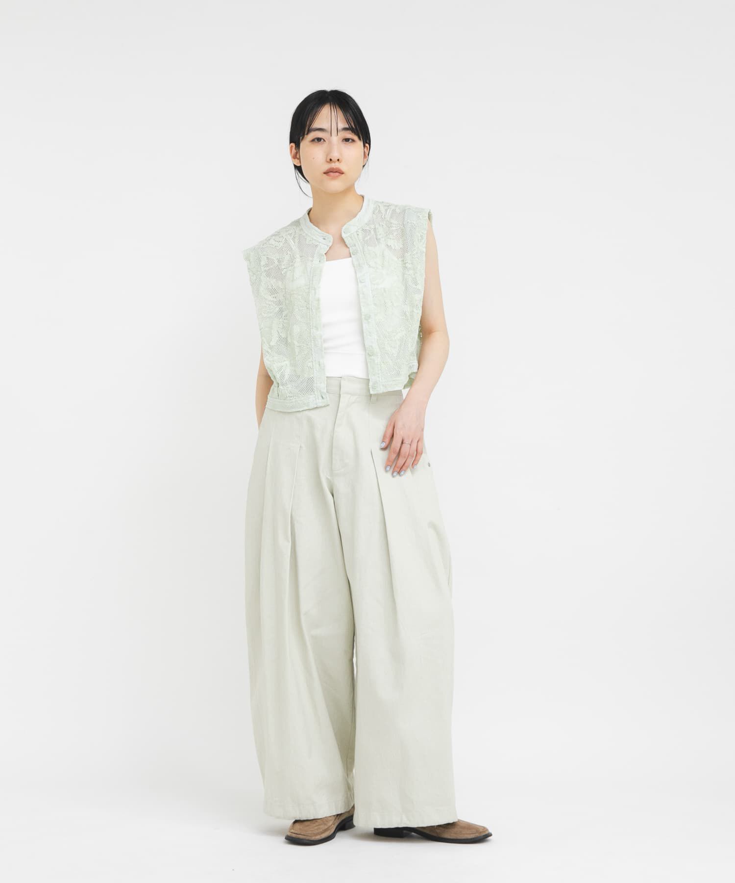  「バテンレースコンパクトシャツ」|シャツ・ブラウス|