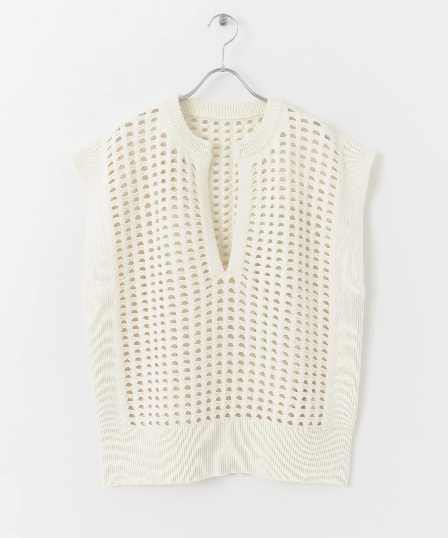 SENSE OF PLACE by URBAN RESEARCH「ホールメッシュキーネックニットベスト」|ベスト・ジレ|