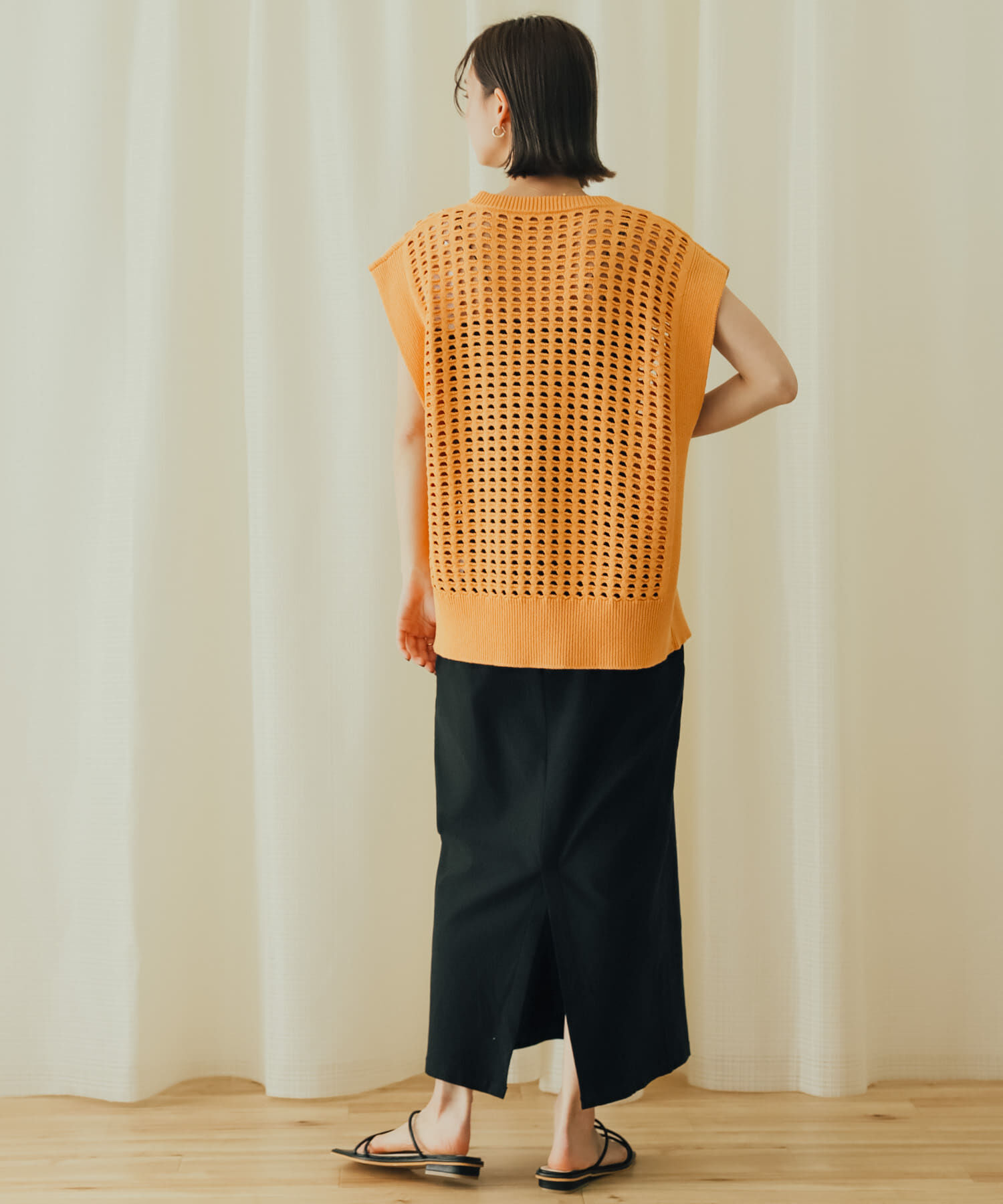 SENSE OF PLACE by URBAN RESEARCH「ホールメッシュキーネックニットベスト」|ベスト・ジレ|