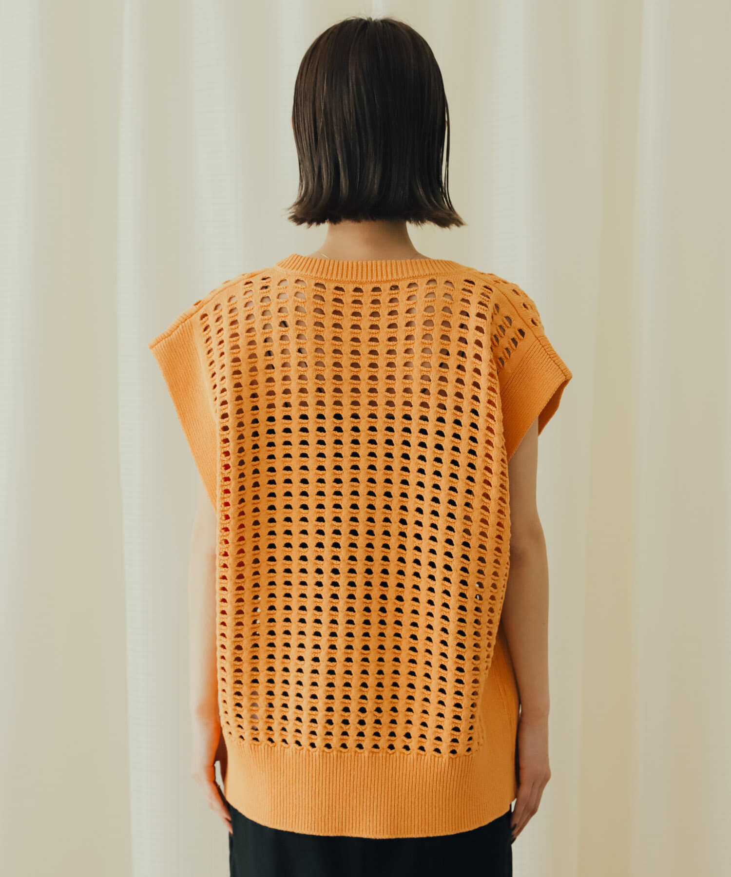 SENSE OF PLACE by URBAN RESEARCH「ホールメッシュキーネックニットベスト」|ベスト・ジレ|