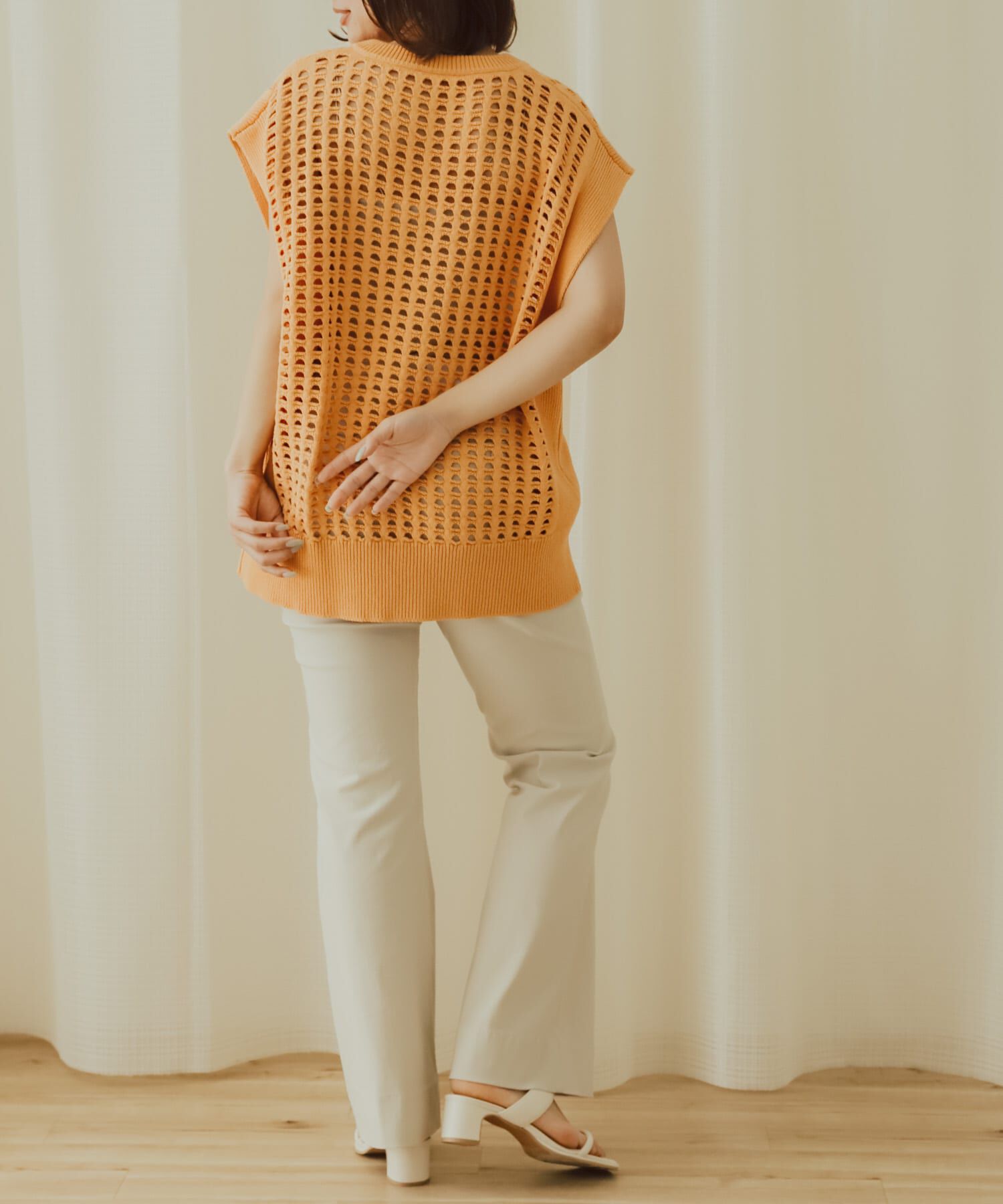 SENSE OF PLACE by URBAN RESEARCH「ホールメッシュキーネックニットベスト」|ベスト・ジレ|