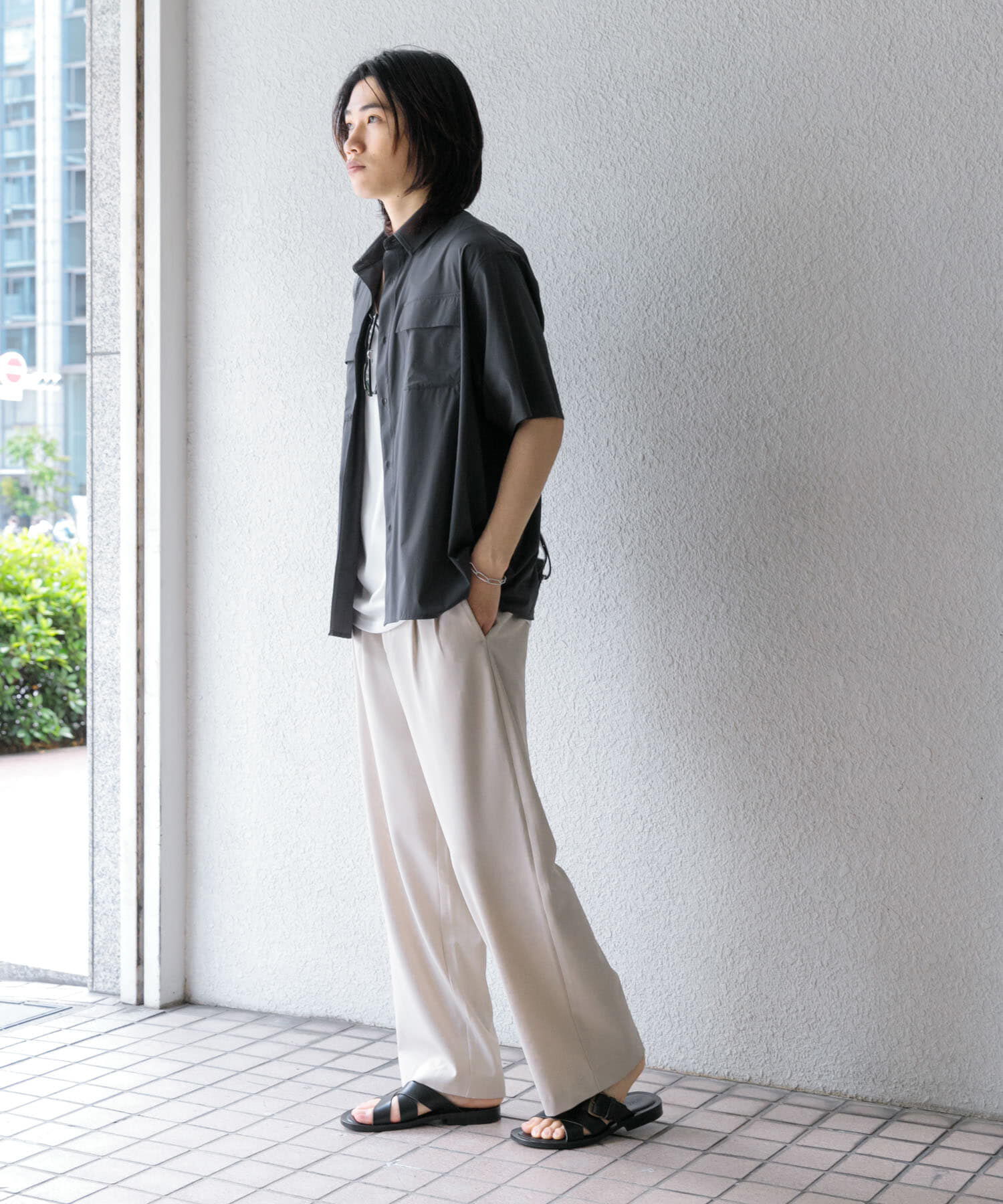 SENSE OF PLACE by URBAN RESEARCH「『UR TECH MoLight』 Wポケットシャツ(5分袖)」|シャツ・ブラウス|