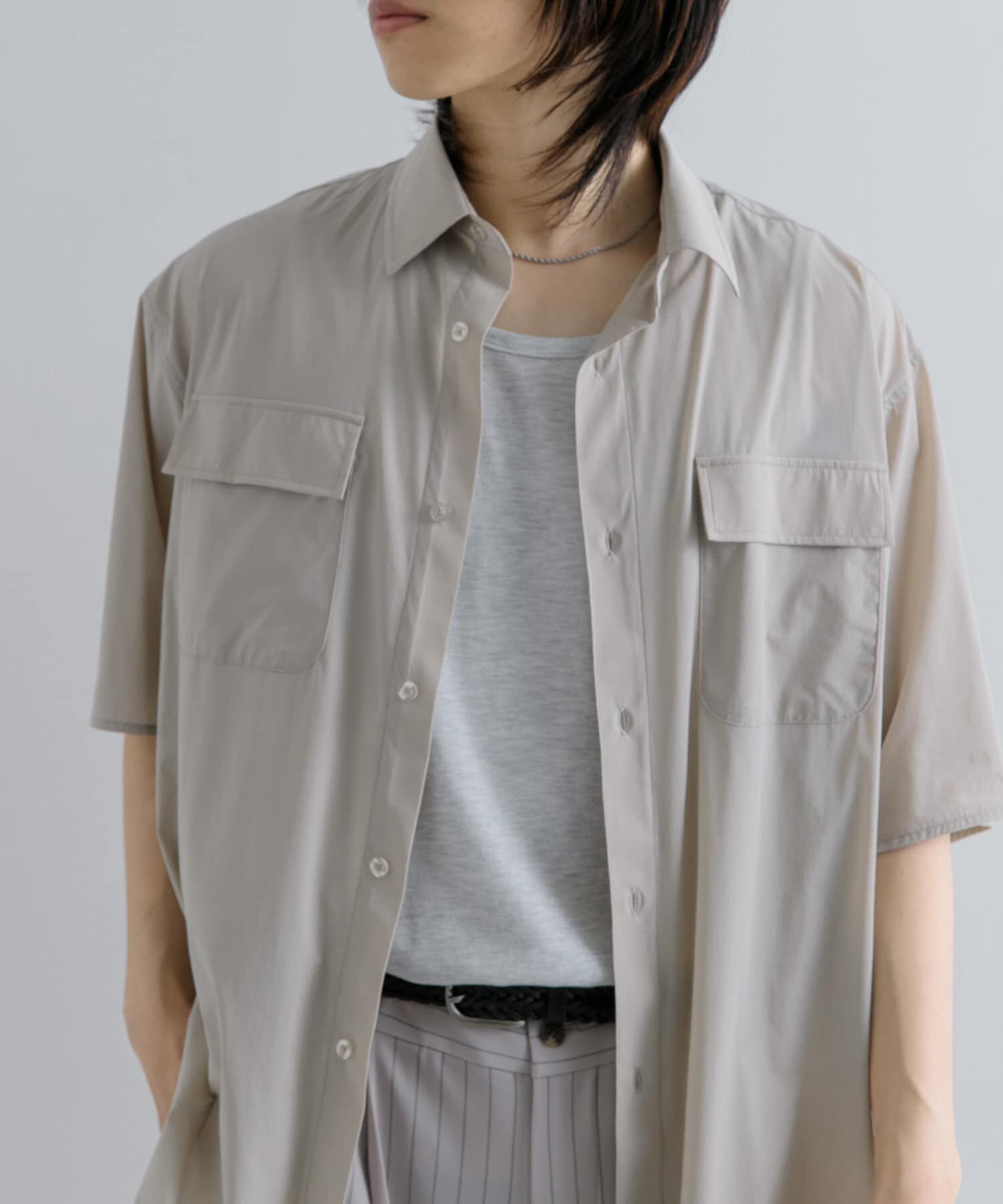 SENSE OF PLACE by URBAN RESEARCH「『UR TECH MoLight』 Wポケットシャツ(5分袖)」|シャツ・ブラウス|