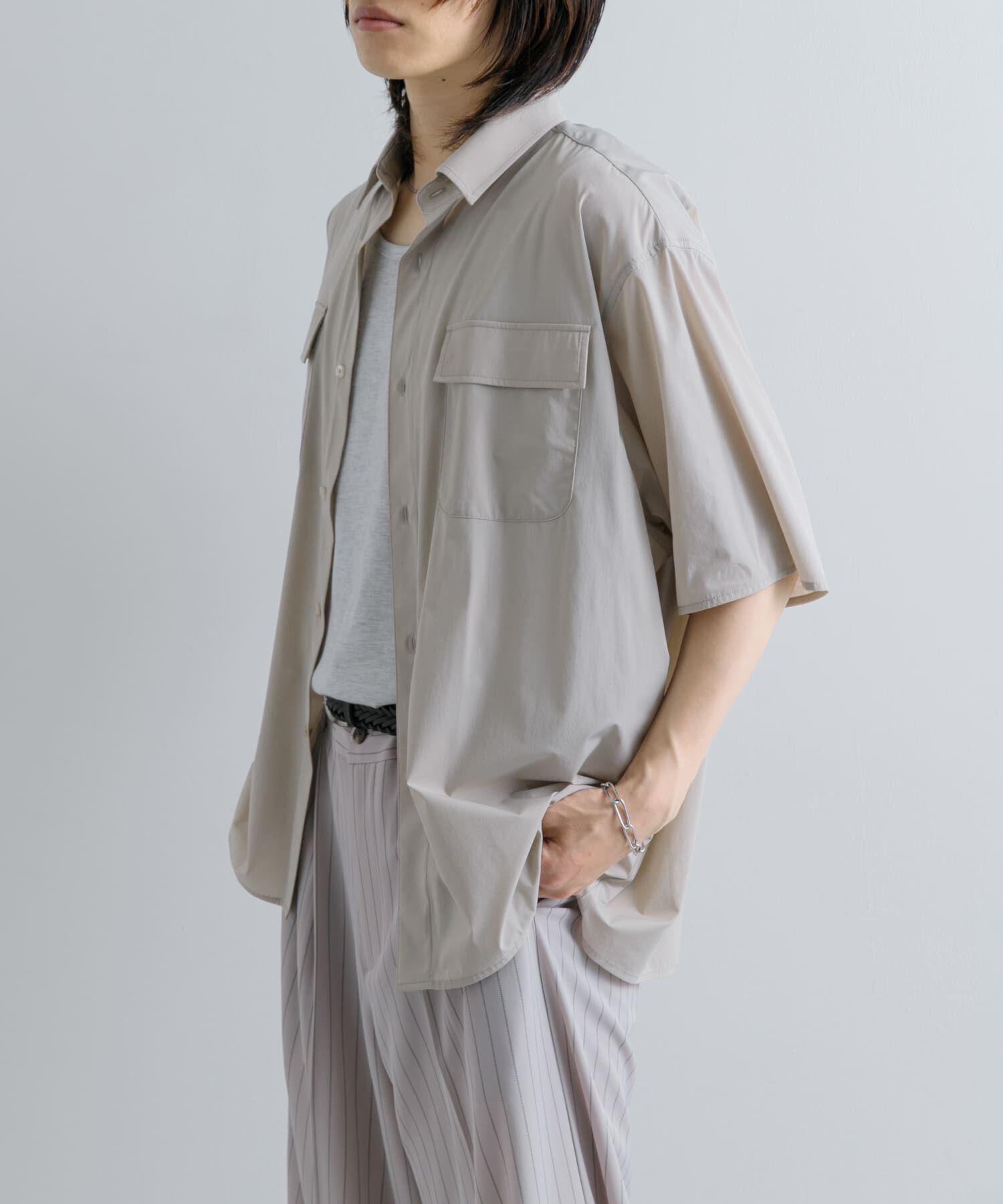 SENSE OF PLACE by URBAN RESEARCH「『UR TECH MoLight』 Wポケットシャツ(5分袖)」|シャツ・ブラウス|