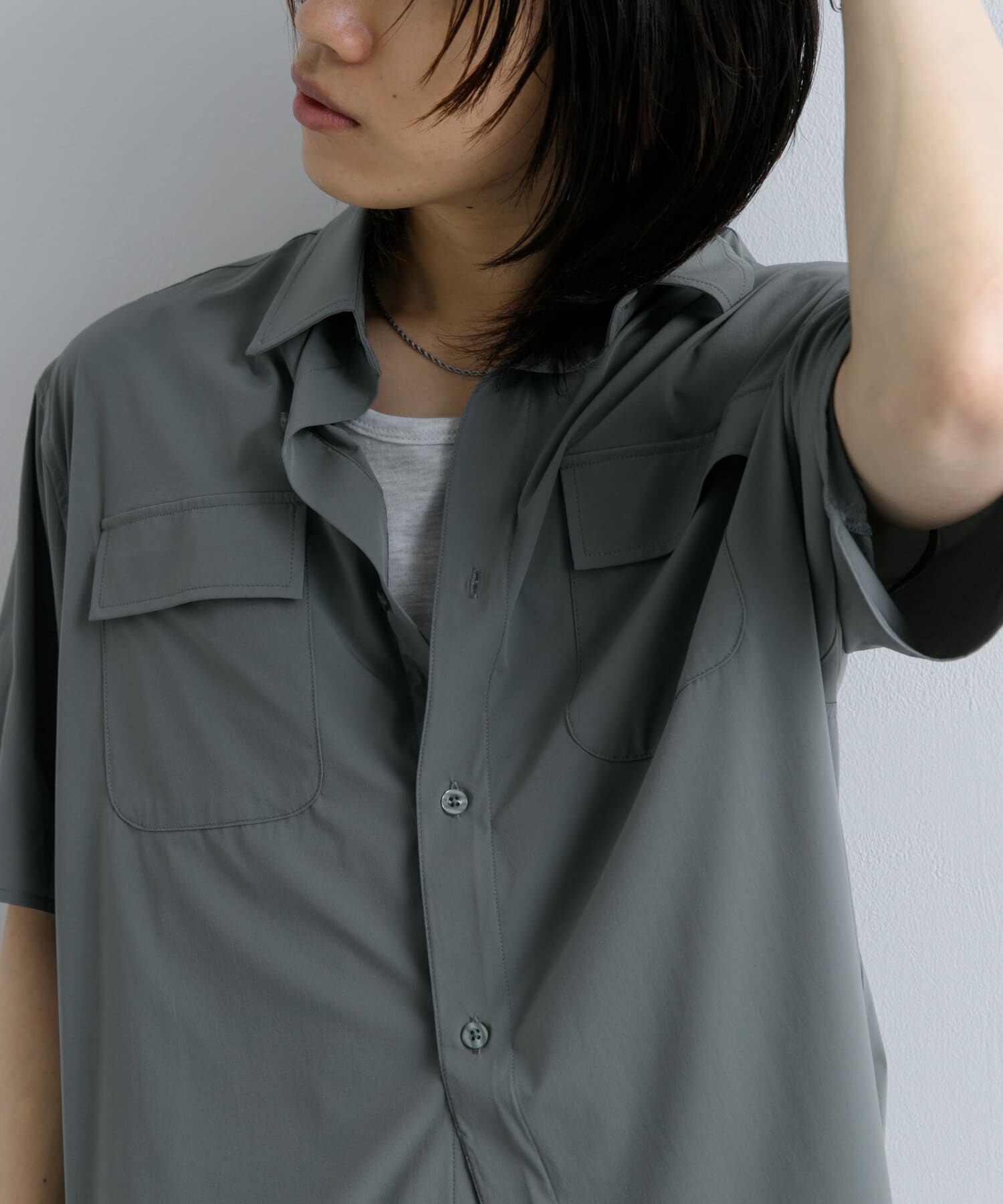 SENSE OF PLACE by URBAN RESEARCH「『UR TECH MoLight』 Wポケットシャツ(5分袖)」|シャツ・ブラウス|