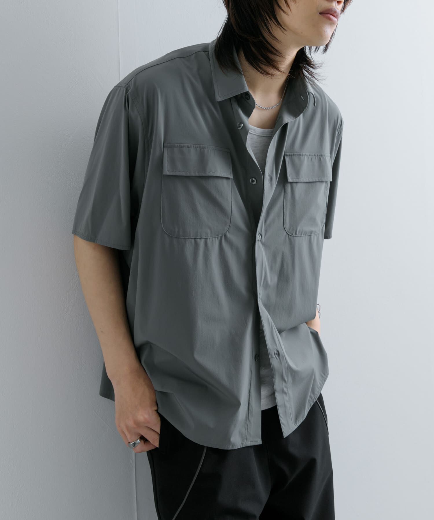 SENSE OF PLACE by URBAN RESEARCH「『UR TECH MoLight』 Wポケットシャツ(5分袖)」|シャツ・ブラウス|