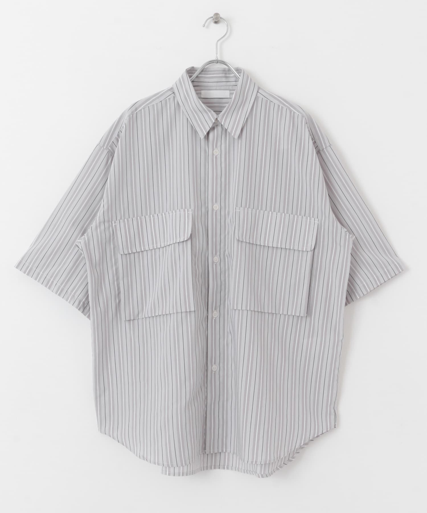 SENSE OF PLACE by URBAN RESEARCH「ストライプCPOルーズシャツ(5分袖)」|シャツ・ブラウス|