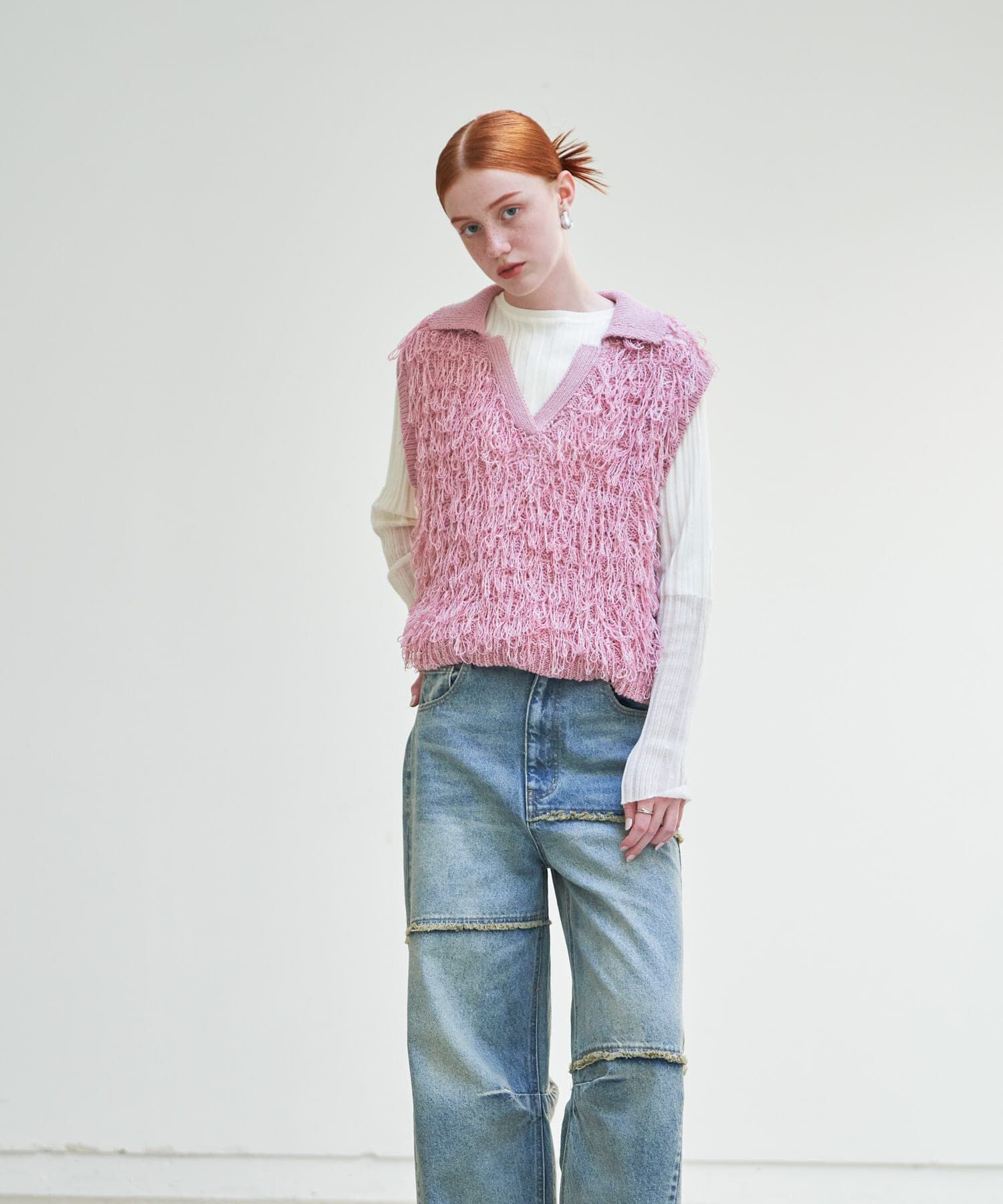 SENSE OF PLACE by URBAN RESEARCH「ループヤーンニットベスト」|ベスト・ジレ|