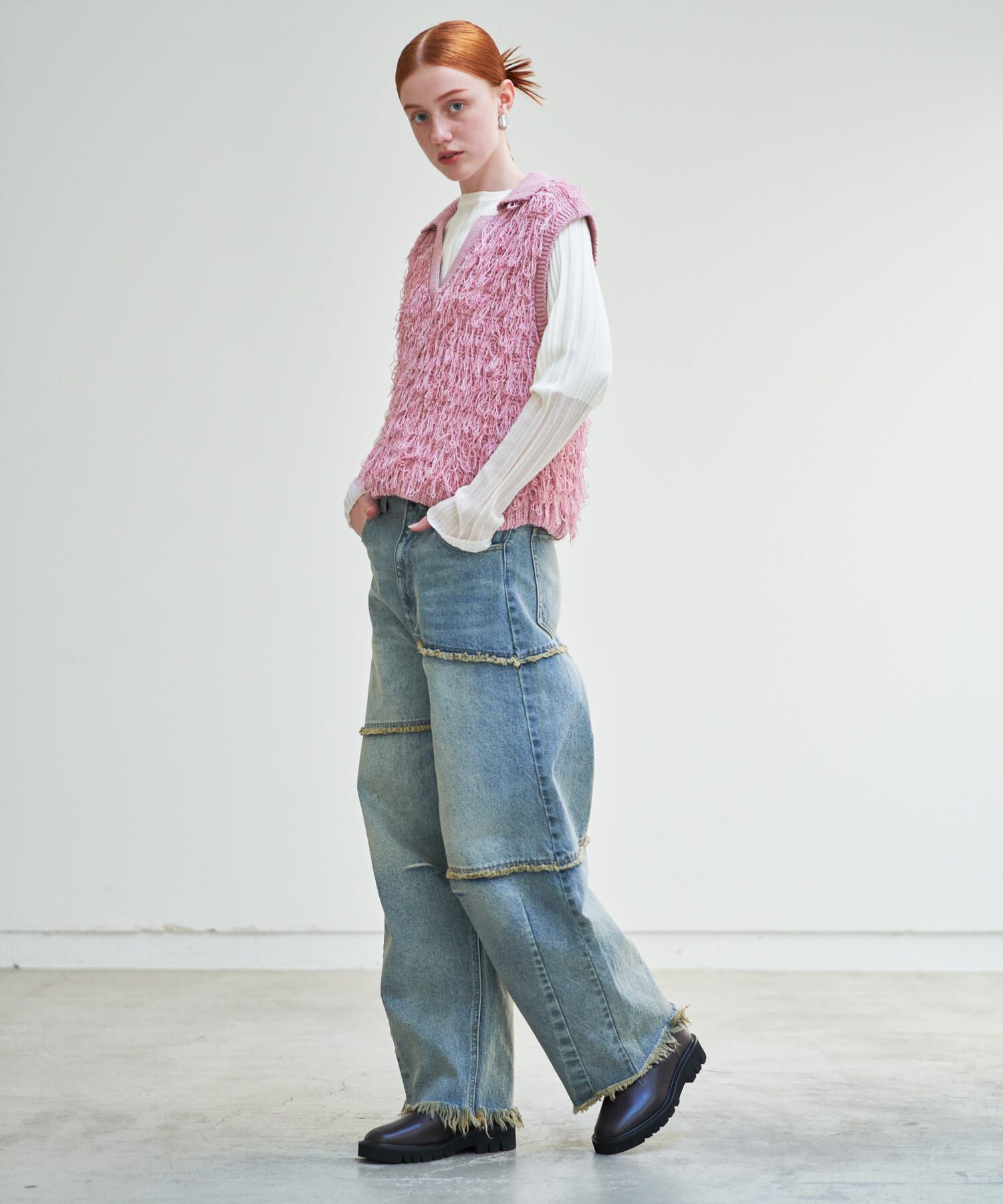 SENSE OF PLACE by URBAN RESEARCH「ループヤーンニットベスト」|ベスト・ジレ|