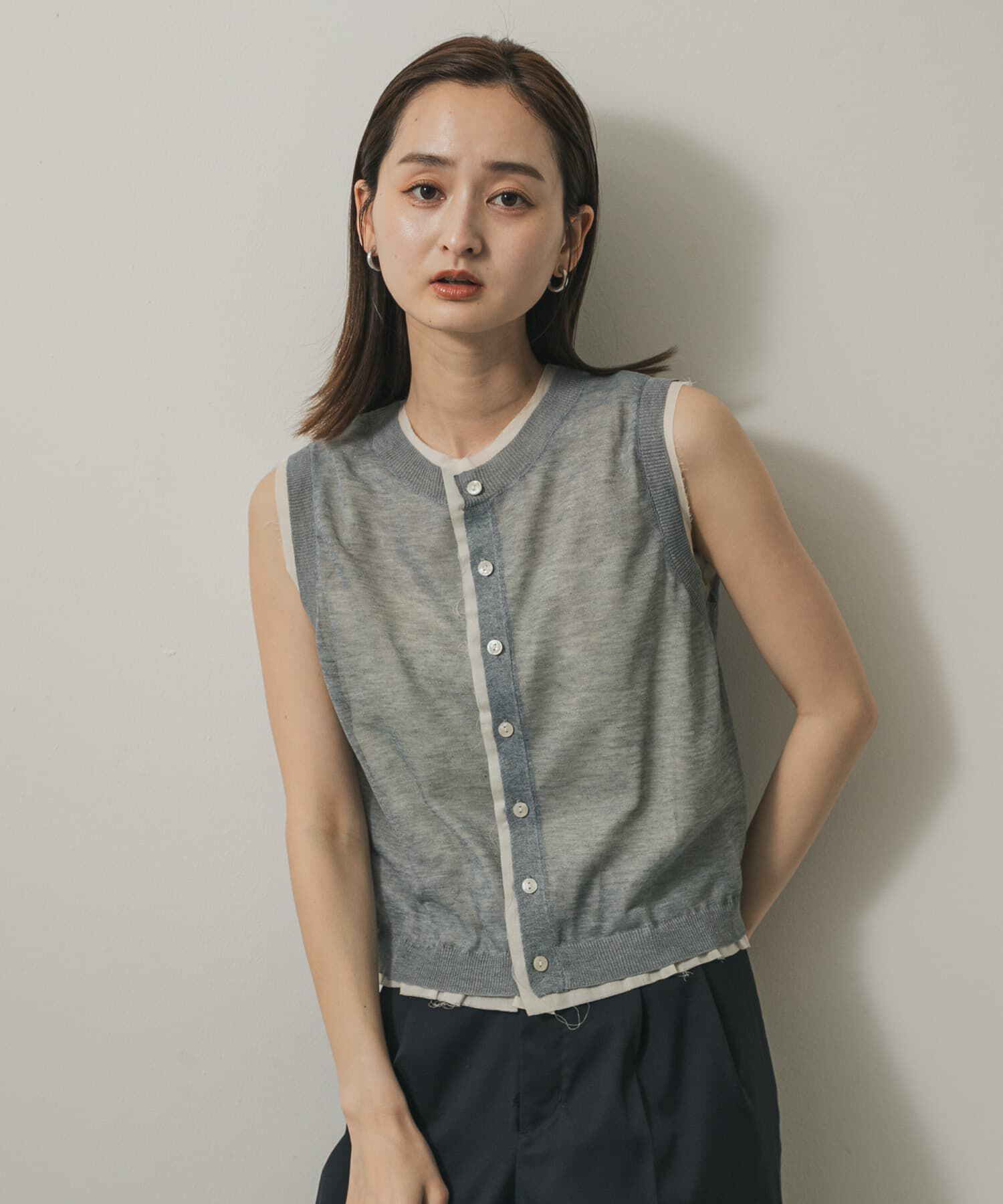 SENSE OF PLACE by URBAN RESEARCH「カットオフレイヤードセーター」|ニット・セーター|