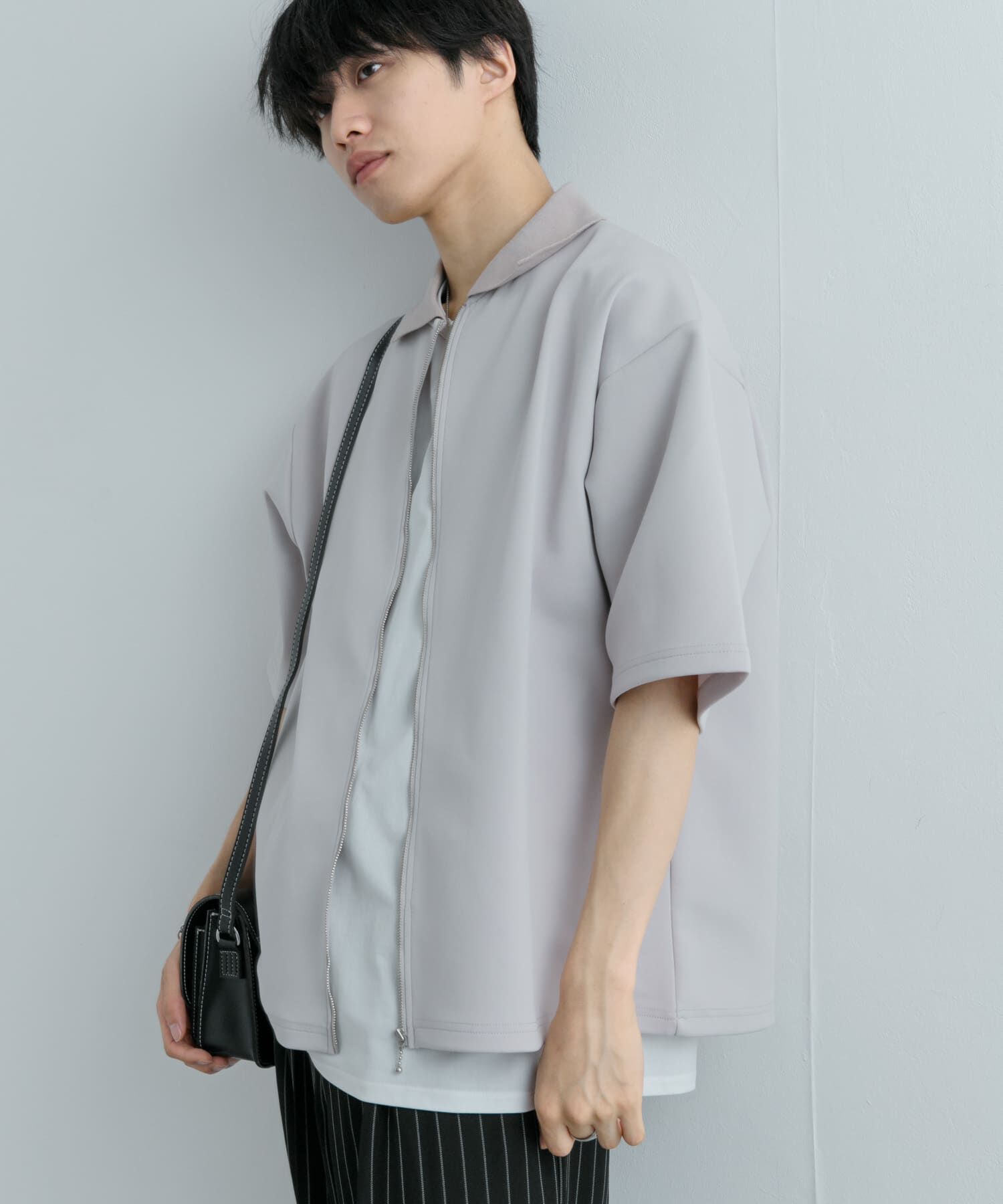 SENSE OF PLACE by URBAN RESEARCH「『ユニセックス』ZIPカーディガンTシャツ(5分袖)」|カーディガン|