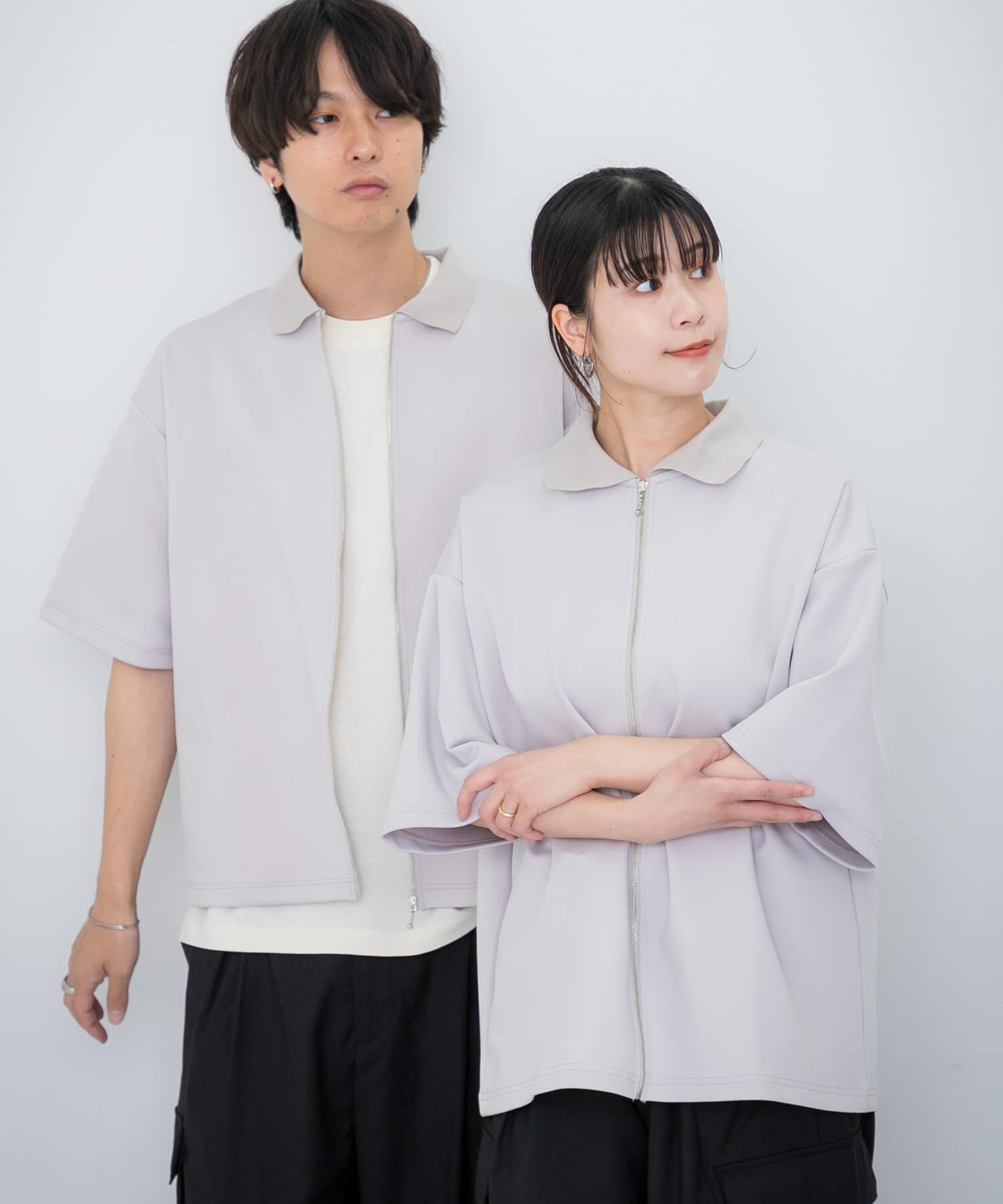 SENSE OF PLACE by URBAN RESEARCH「『ユニセックス』ZIPカーディガンTシャツ(5分袖)」|カーディガン|