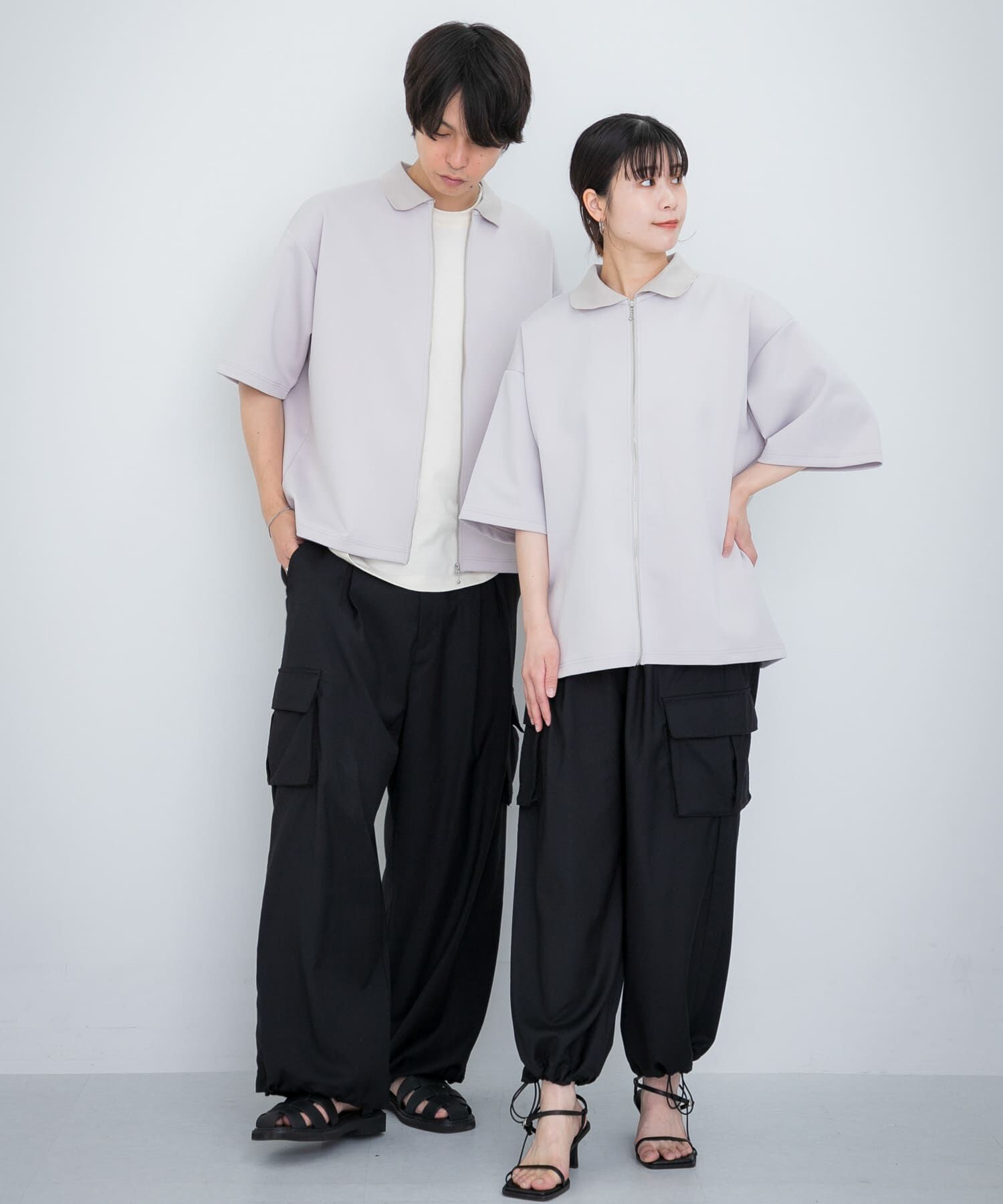 SENSE OF PLACE by URBAN RESEARCH「『ユニセックス』ZIPカーディガンTシャツ(5分袖)」|カーディガン|