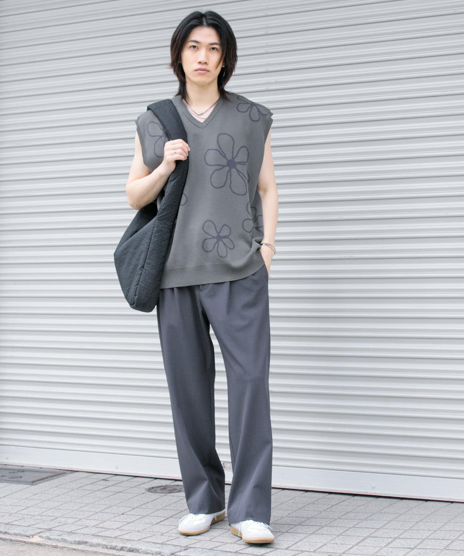 SENSE OF PLACE by URBAN RESEARCH「ポップアートフラワーニットベスト」|ベスト・ジレ|