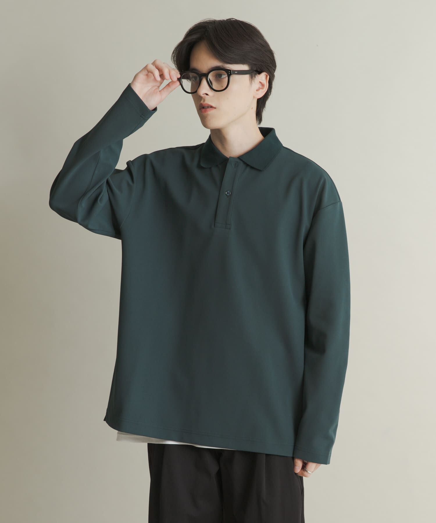 SENSE OF PLACE by URBAN RESEARCH「カノコルーズロングスリーブポロシャツ」|ポロシャツ|グリーン