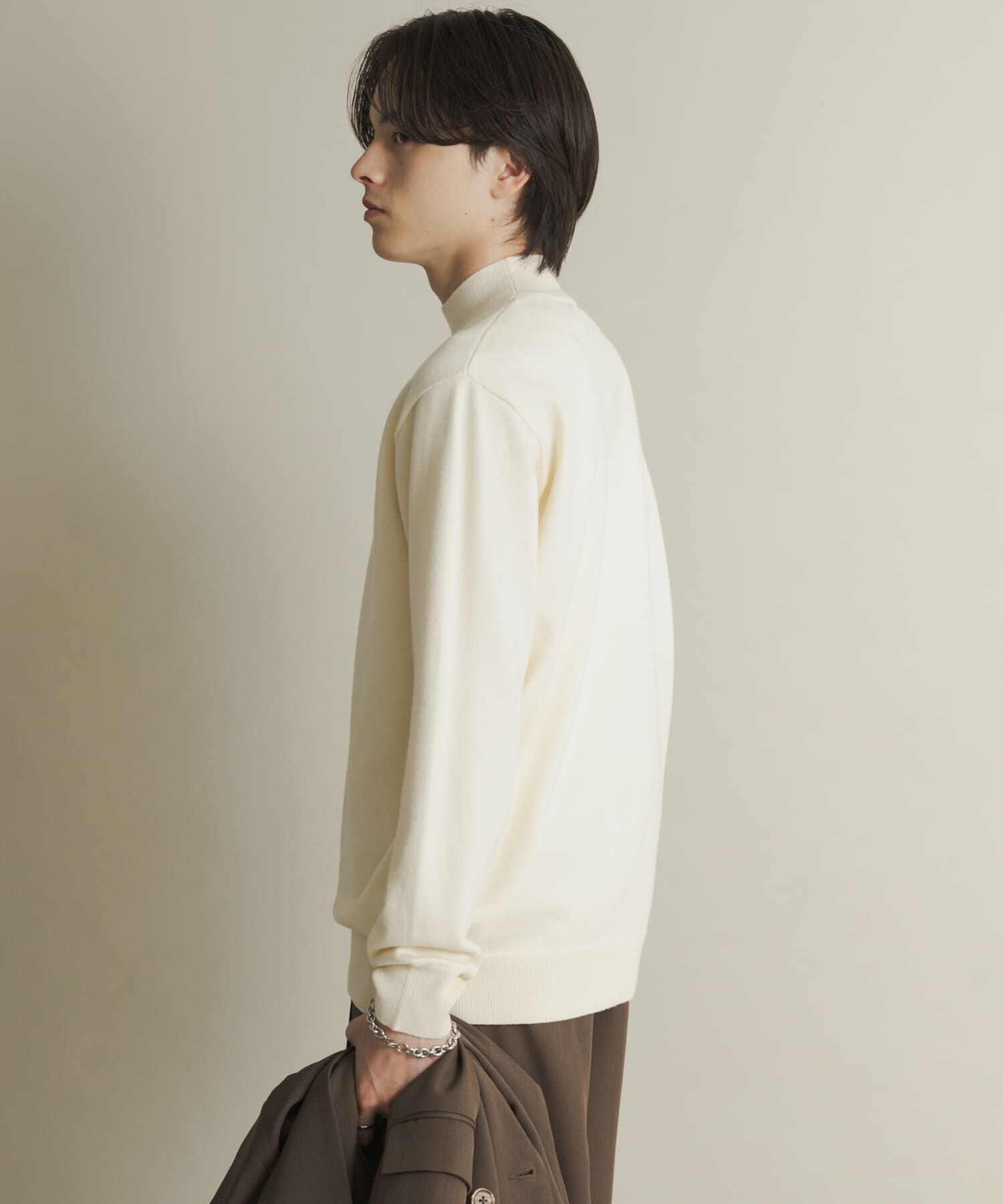 SENSE OF PLACE by URBAN RESEARCH「『一部WEB限定カラー』『洗濯可/毛玉防止』ストレッチモックネックニット」|ニット・セーター|