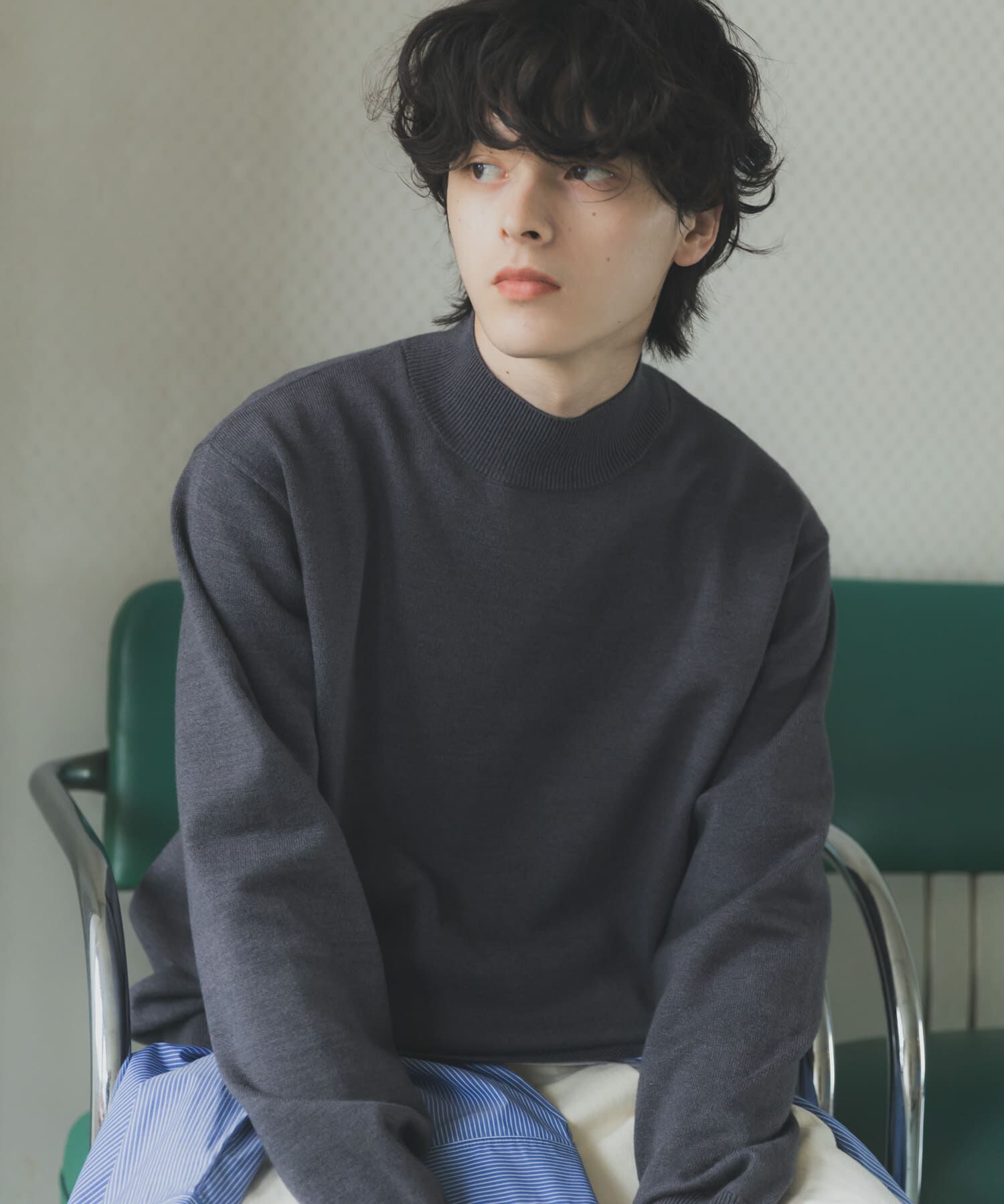 SENSE OF PLACE by URBAN RESEARCH「『一部WEB限定カラー』『洗濯可/毛玉防止』ストレッチモックネックニット」|ニット・セーター|