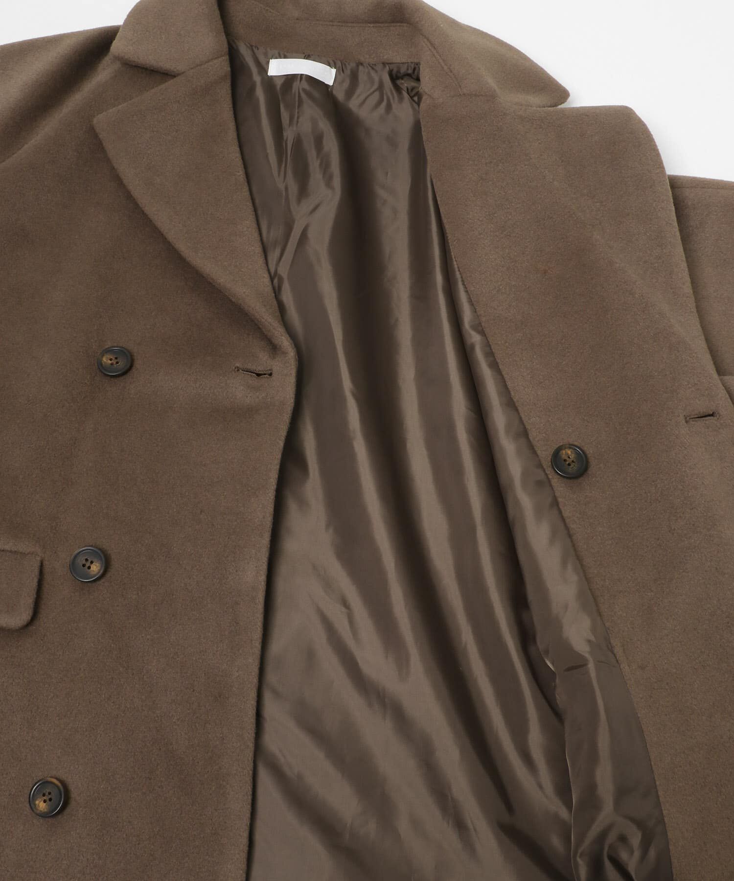 SENSE OF PLACE by URBAN RESEARCH「ウールブレンドダブルロングコート」|ノーカラーコート|