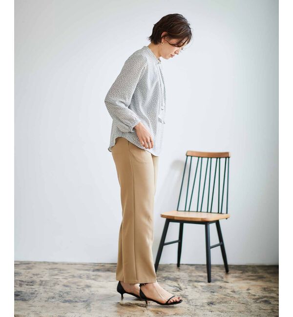 le.coeur blanc「幾何柄スカーフタイブラウス」|シャツ・ブラウス|