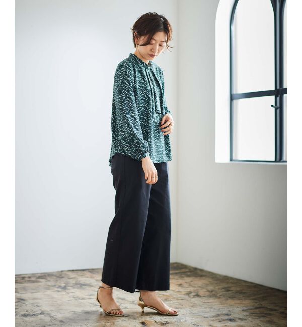 le.coeur blanc「幾何柄スカーフタイブラウス」|シャツ・ブラウス|