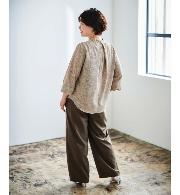 le.coeur blanc「幾何柄スカーフタイブラウス」|シャツ・ブラウス|