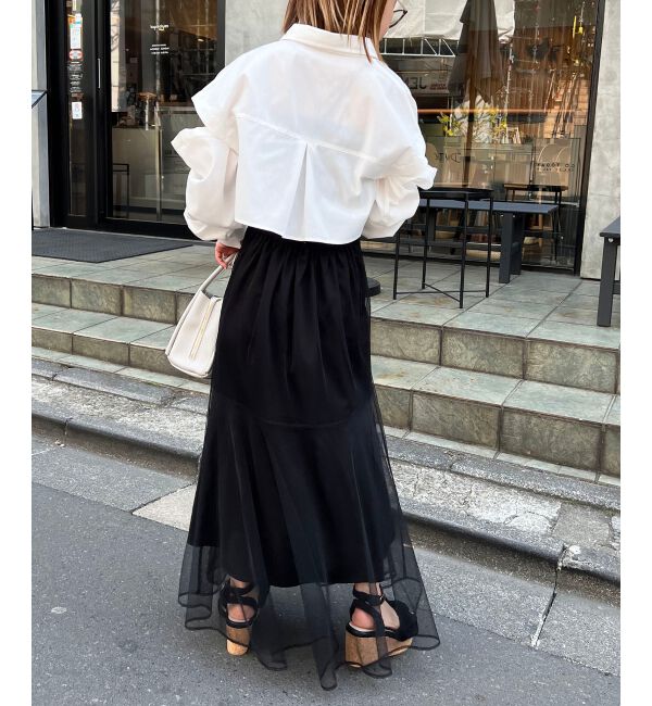  「チュールレイヤードシアースカート」|スカート|