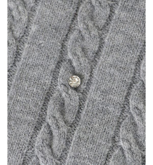 MAJESTICLEGON「シャツドッキングビジューニット」|ニット・セーター|