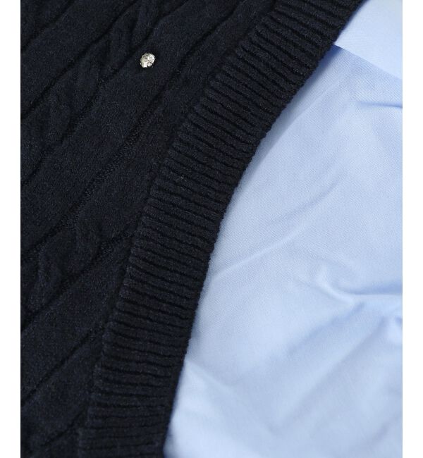 MAJESTICLEGON「シャツドッキングビジューニット」|ニット・セーター|