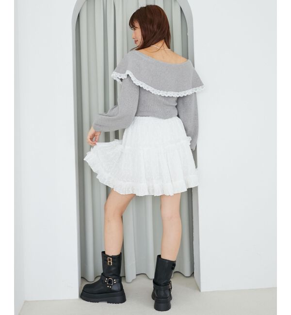 MAJESTICLEGON「レースカラー2WAYニット」|ニット・セーター|