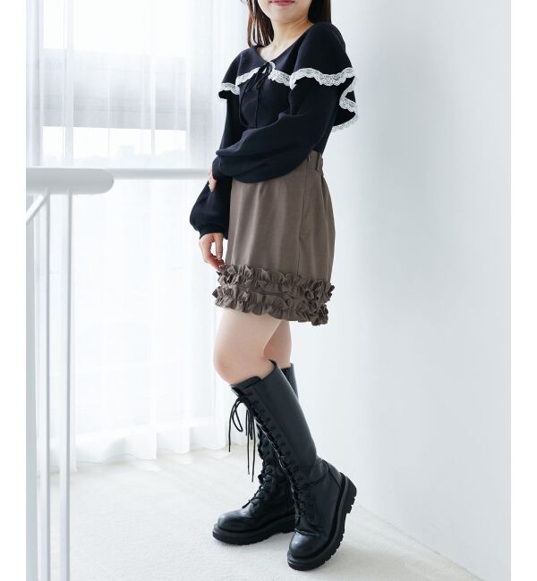 MAJESTICLEGON「レースカラー2WAYニット」|ニット・セーター|