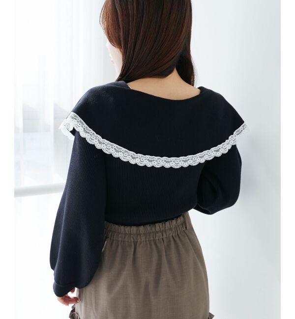 MAJESTICLEGON「レースカラー2WAYニット」|ニット・セーター|
