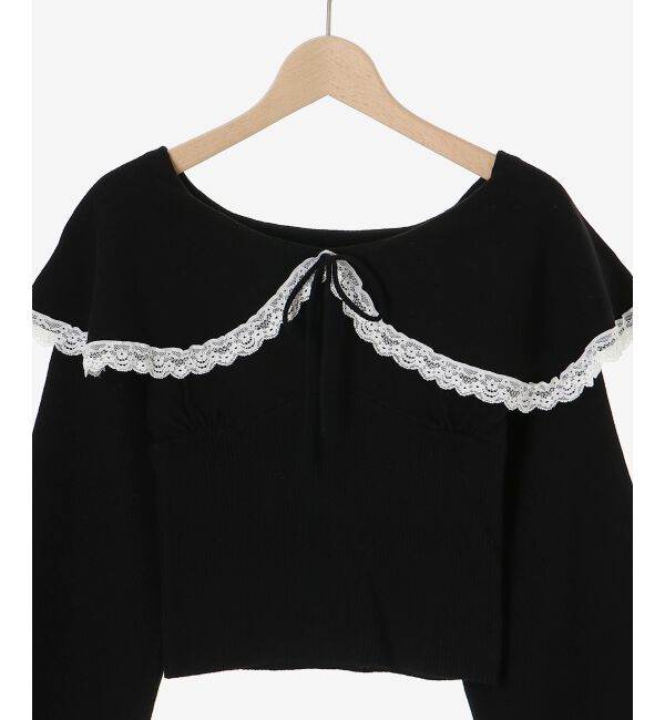 MAJESTICLEGON「レースカラー2WAYニット」|ニット・セーター|