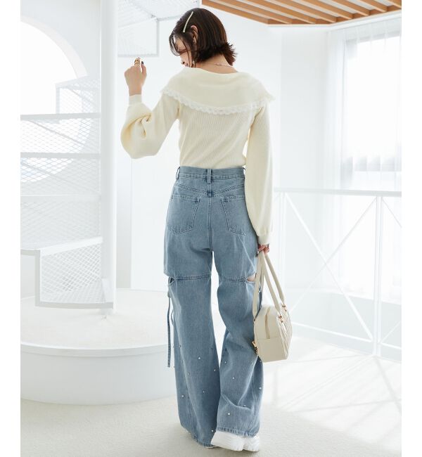 MAJESTICLEGON「レースカラー2WAYニット」|ニット・セーター|