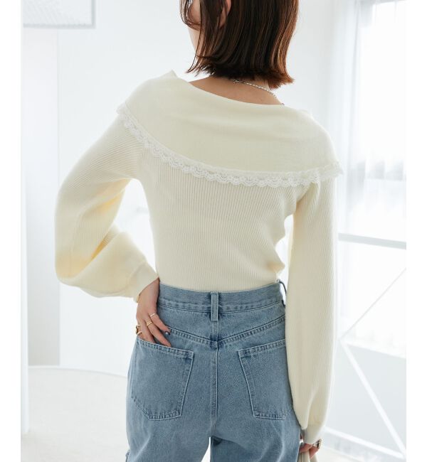 MAJESTICLEGON「レースカラー2WAYニット」|ニット・セーター|