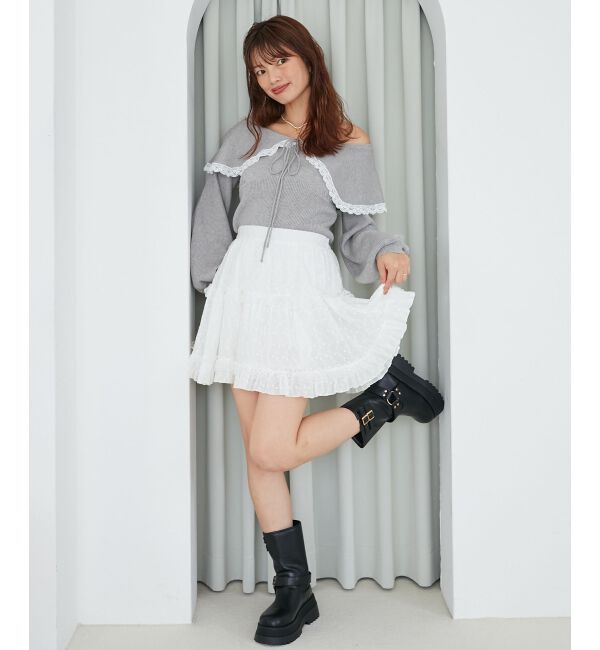 MAJESTICLEGON「レースカラー2WAYニット」|ニット・セーター|