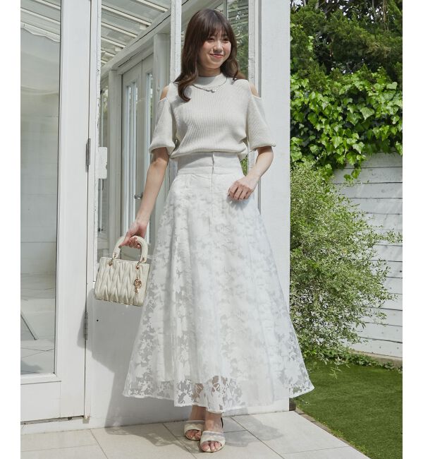  「肩あきラメニット」|ニット・セーター|