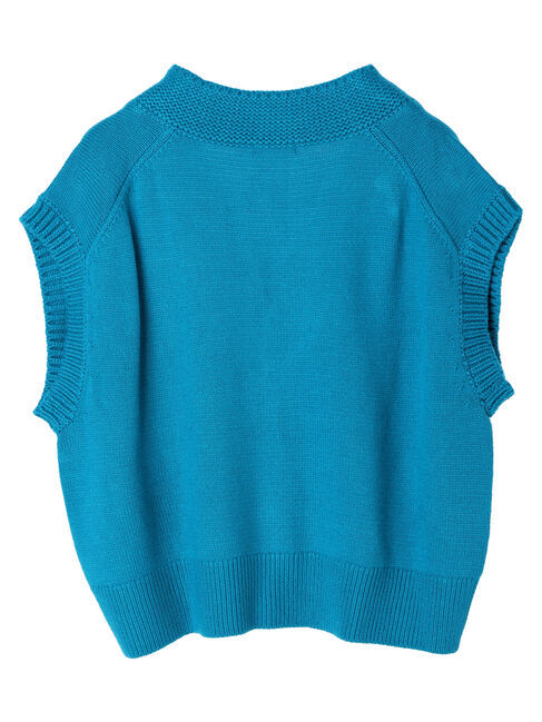 earth music&ecology「ガーターカラー天竺ニットベスト」|ベスト・ジレ|